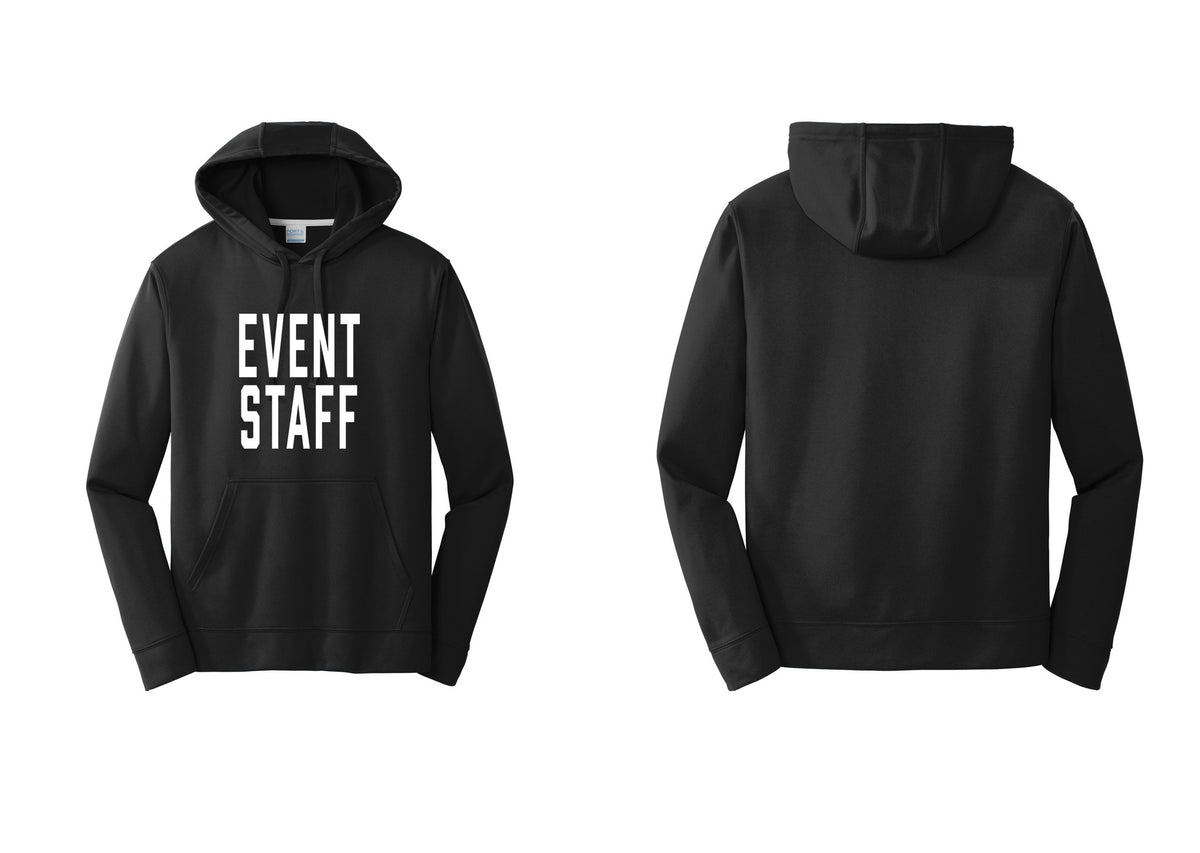 NYC Factory Event Staff Performance Hooded Fleece Pullover Sweatshirt (Classic) - Front Only - Black
