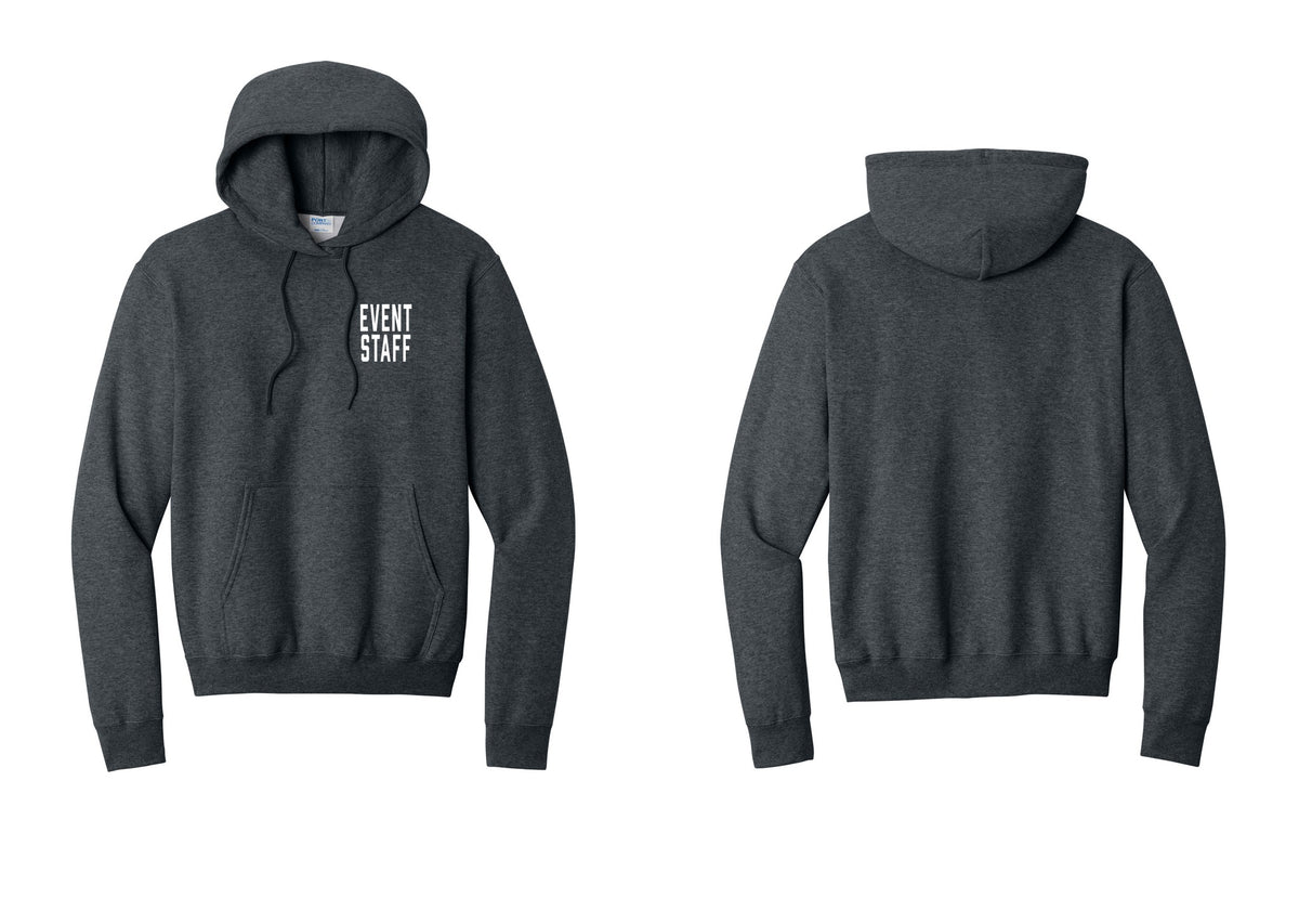 NYC Factory Event Staff Cotton Fleece Pullover Hoodie (Classic) - Chest Only - Dark Heather Grey