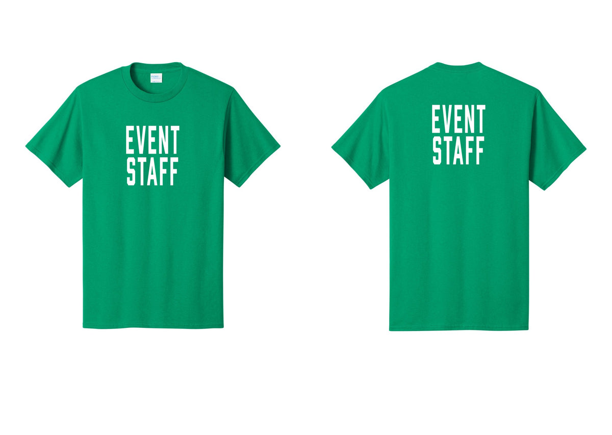 NYC Factory Event Staff T-Shirt, Condensed Lettering - Front + Back - Kelly