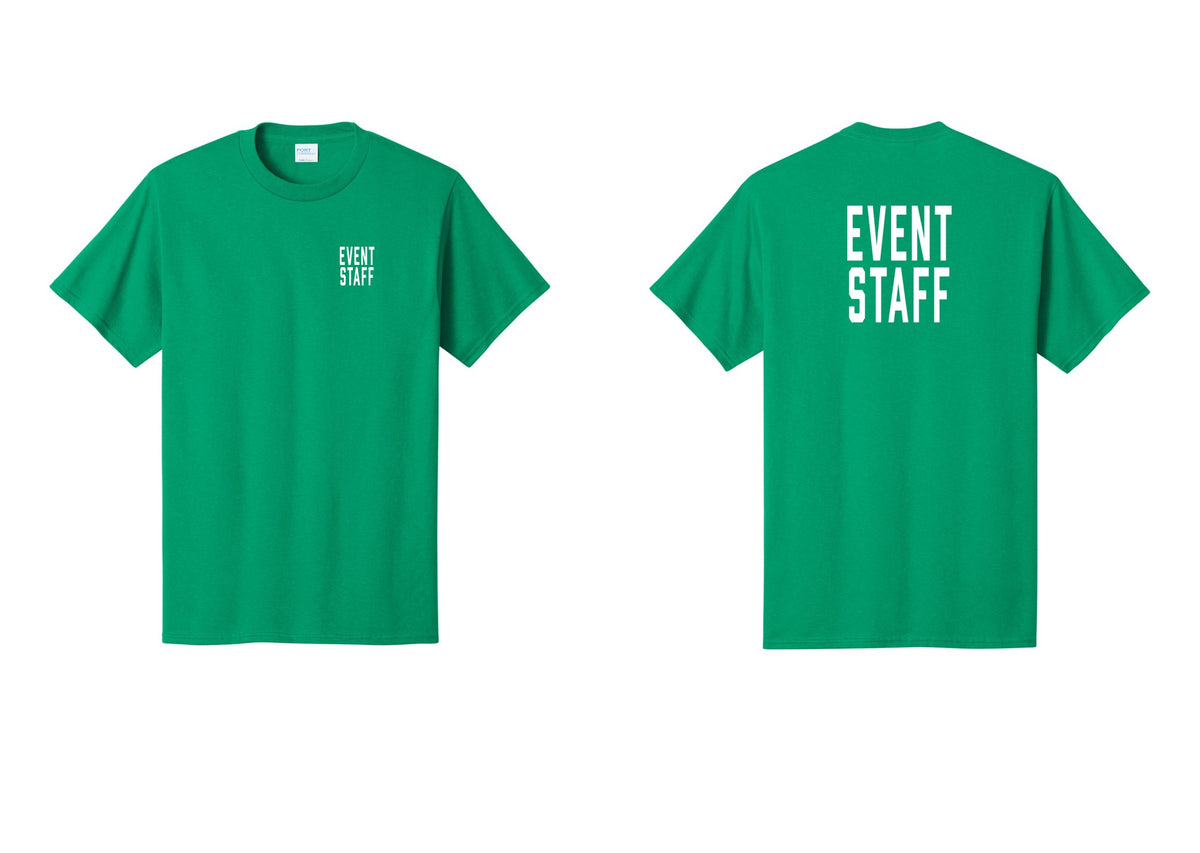 NYC Factory Event Staff T-Shirt, Condensed Lettering - Chest + Back - Kelly