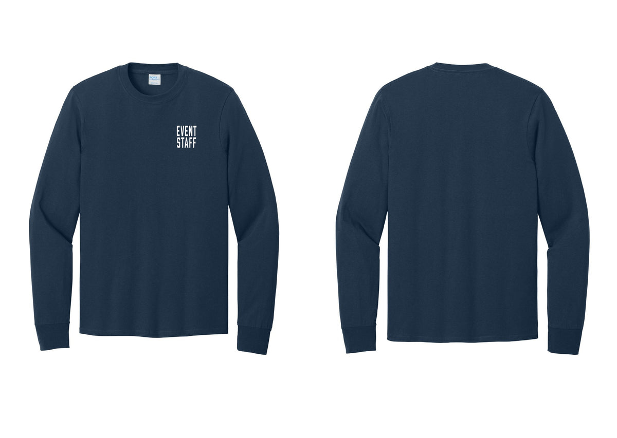 NYC Factory Event Staff Cotton Long Sleeve T-Shirt (Classic) - Chest Only - Navy