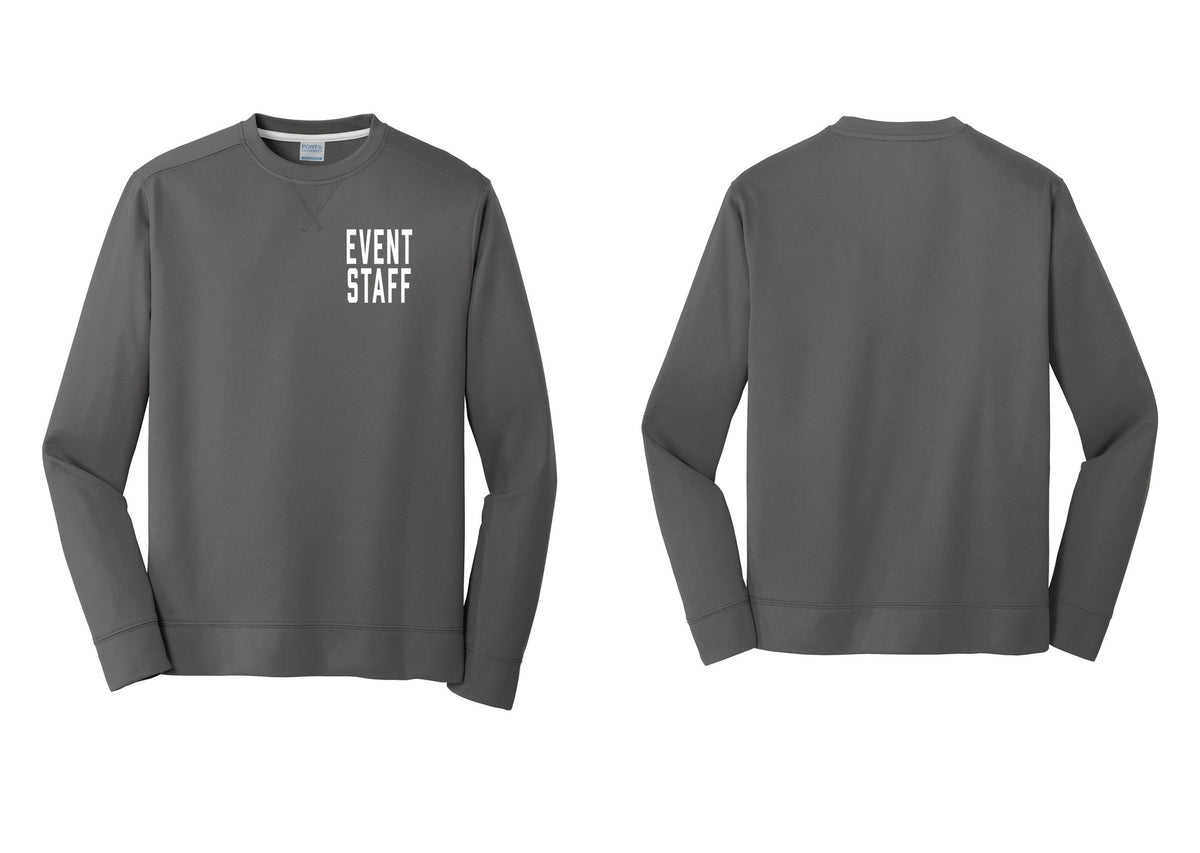 NYC Factory Event Staff Performance Fleece Crewneck Sweatshirt (Classic) - Chest Only - Charcoal