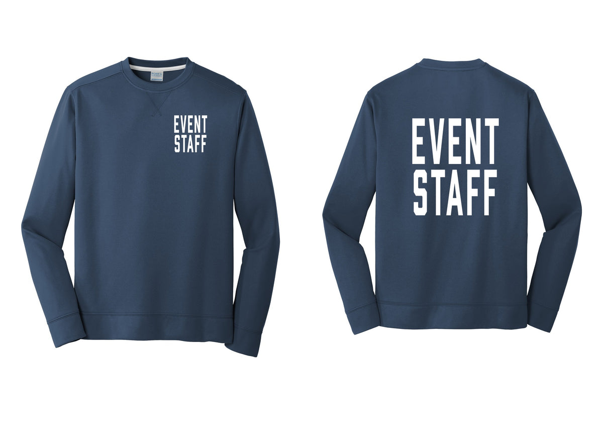 NYC Factory Event Staff Performance Fleece Crewneck Sweatshirt (Classic) - Chest + Back - Navy