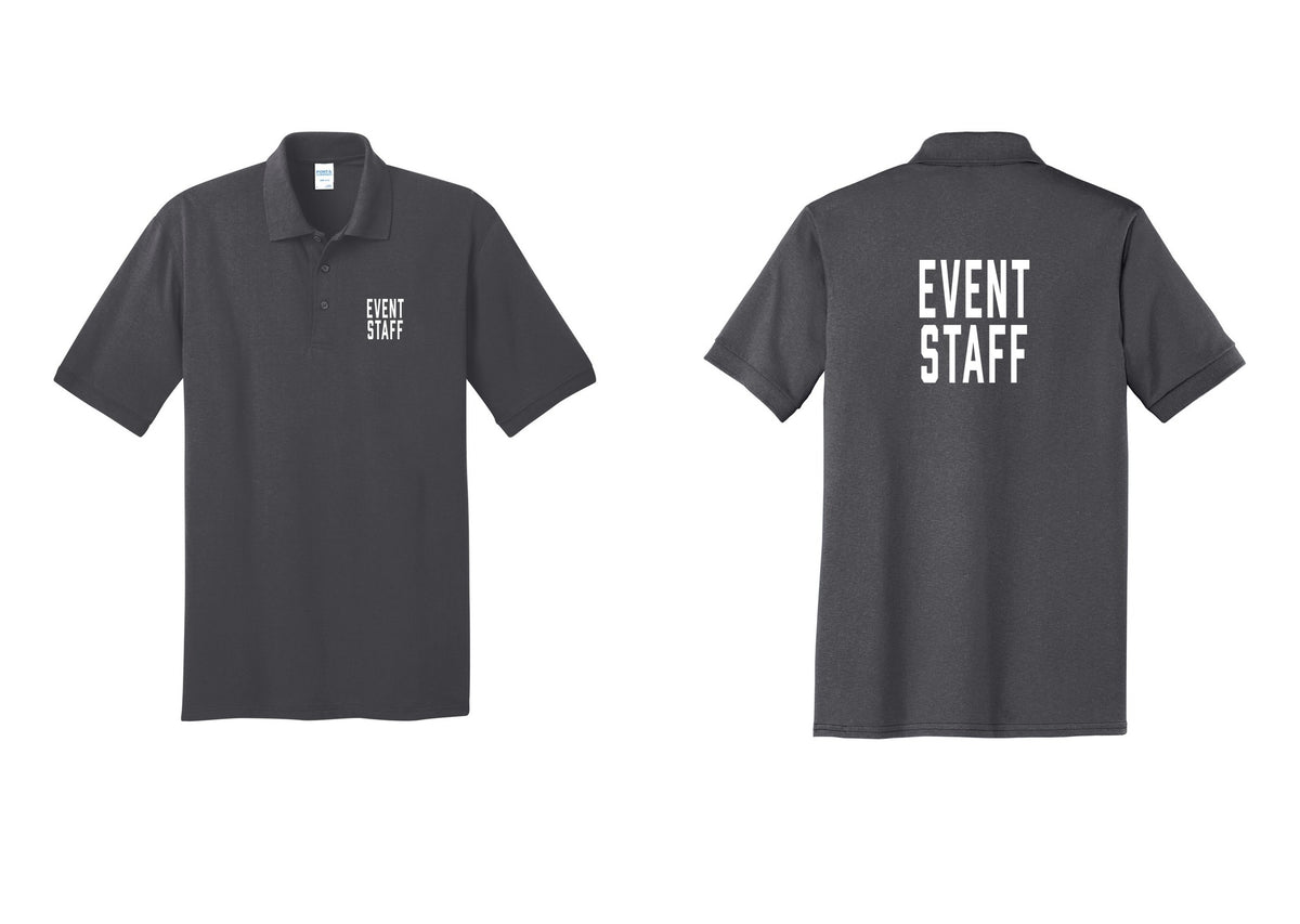 NYC Factory Event Staff Polo Shirt (Classic) - Chest + Back - Charcoal