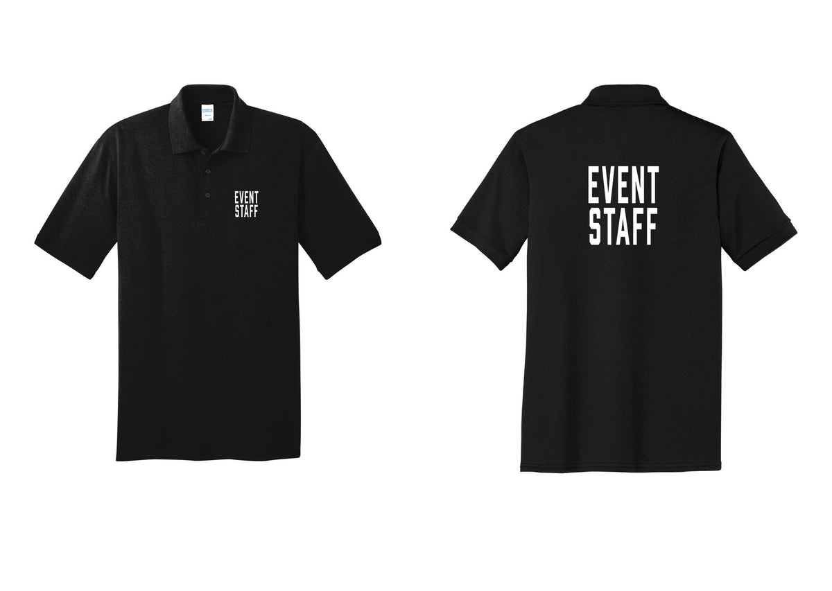 NYC Factory Event Staff Polo Shirt (Classic) - Chest + Back - Black