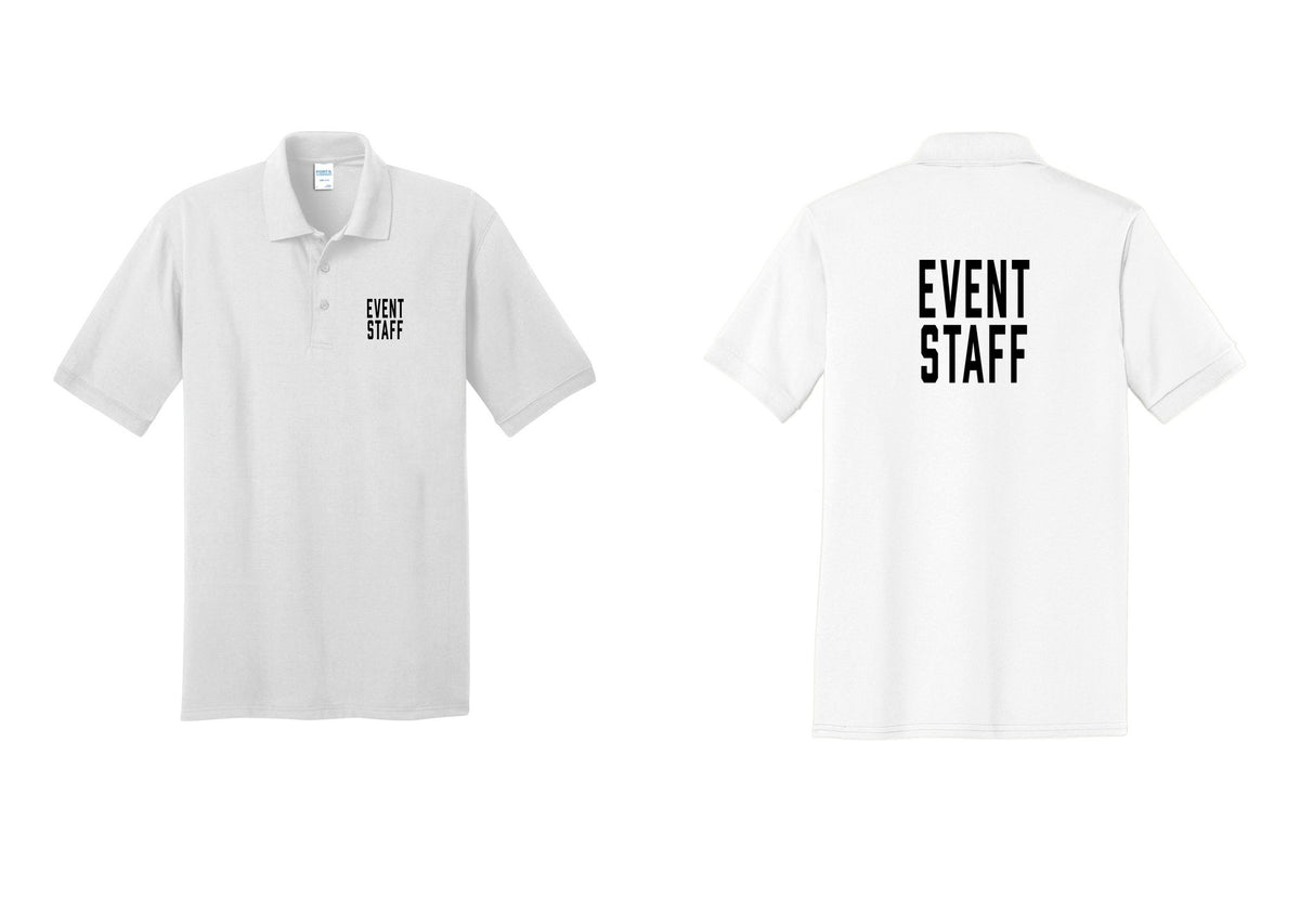 NYC Factory Event Staff Polo Shirt (Classic) - Chest + Back - White
