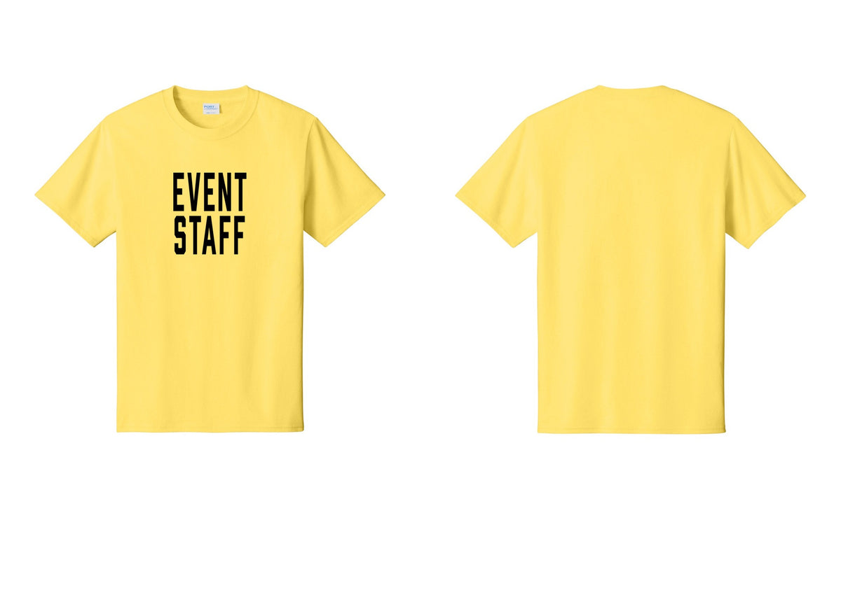 NYC Factory Event Staff T-Shirt, Condensed Lettering - Front Only - Yellow