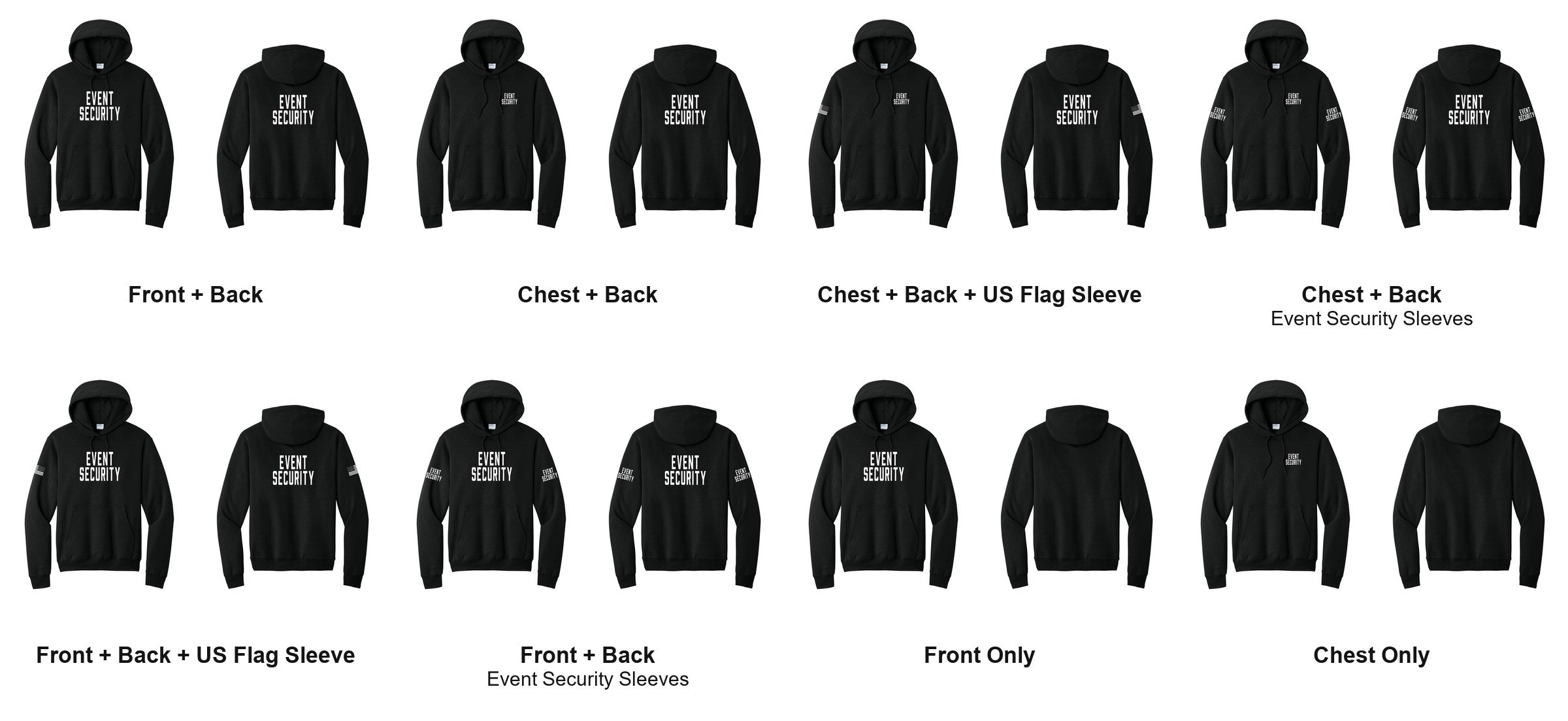EVENT SECURITY print layouts