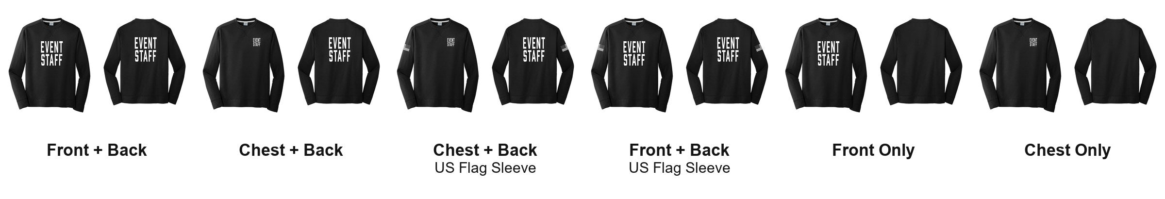 EVENT STAFF print layouts
