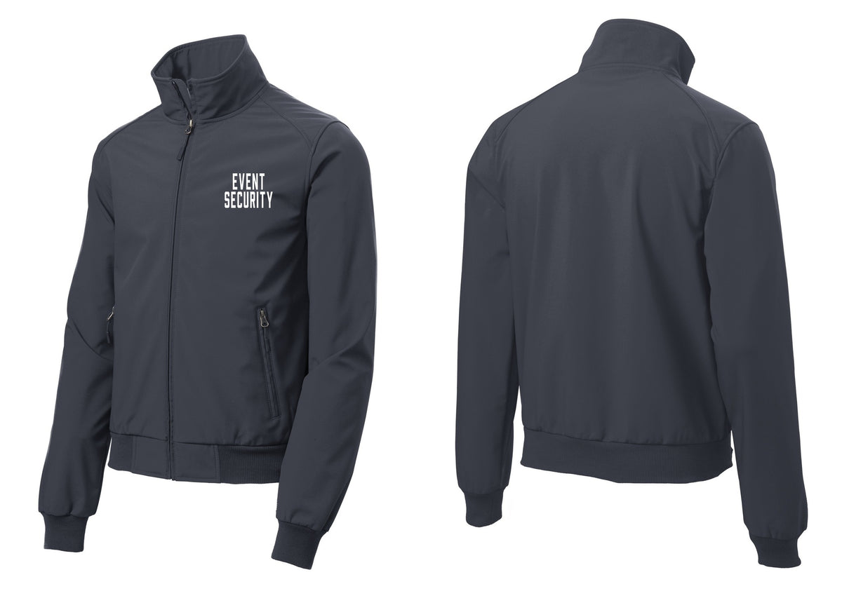 NYC Factory Event Security Soft Shell Bomber Jacket (Classic) - Chest Only - Battleship Grey