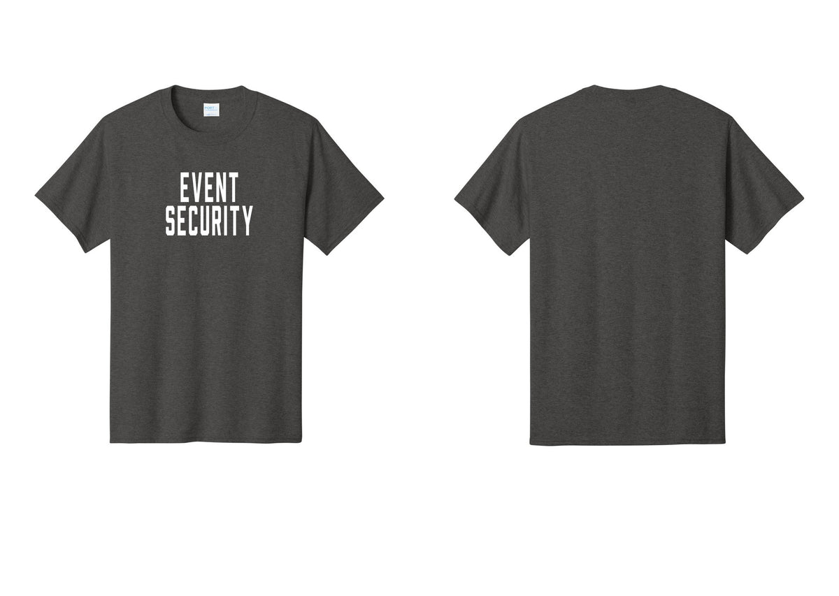 NYC Factory Event Security T-Shirt for Venues & Crowd Management (Classic) - Front Only - Dark Heather Grey