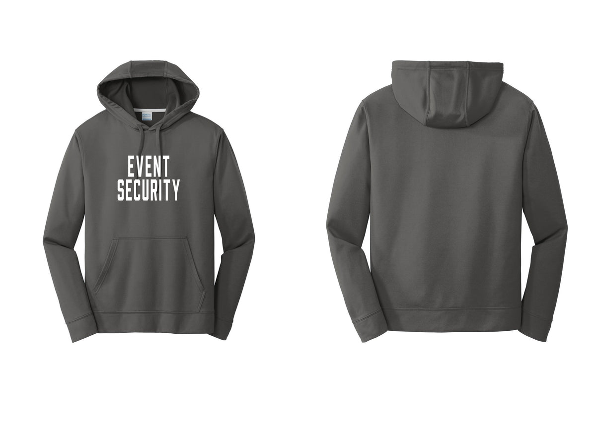 NYC Factory Event Security Performance Hooded Fleece Pullover Sweatshirt (Classic) - Front Only - Charcoal