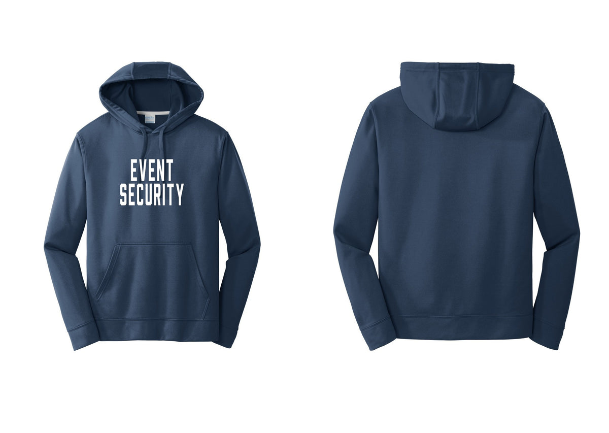 NYC Factory Event Security Performance Hooded Fleece Pullover Sweatshirt (Classic) - Front Only - Navy