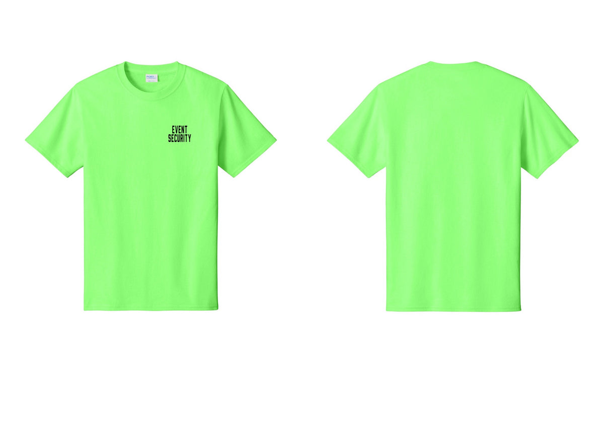 NYC Factory Event Security T-Shirt for Venues & Crowd Management (Classic) - Chest Only - Neon Green