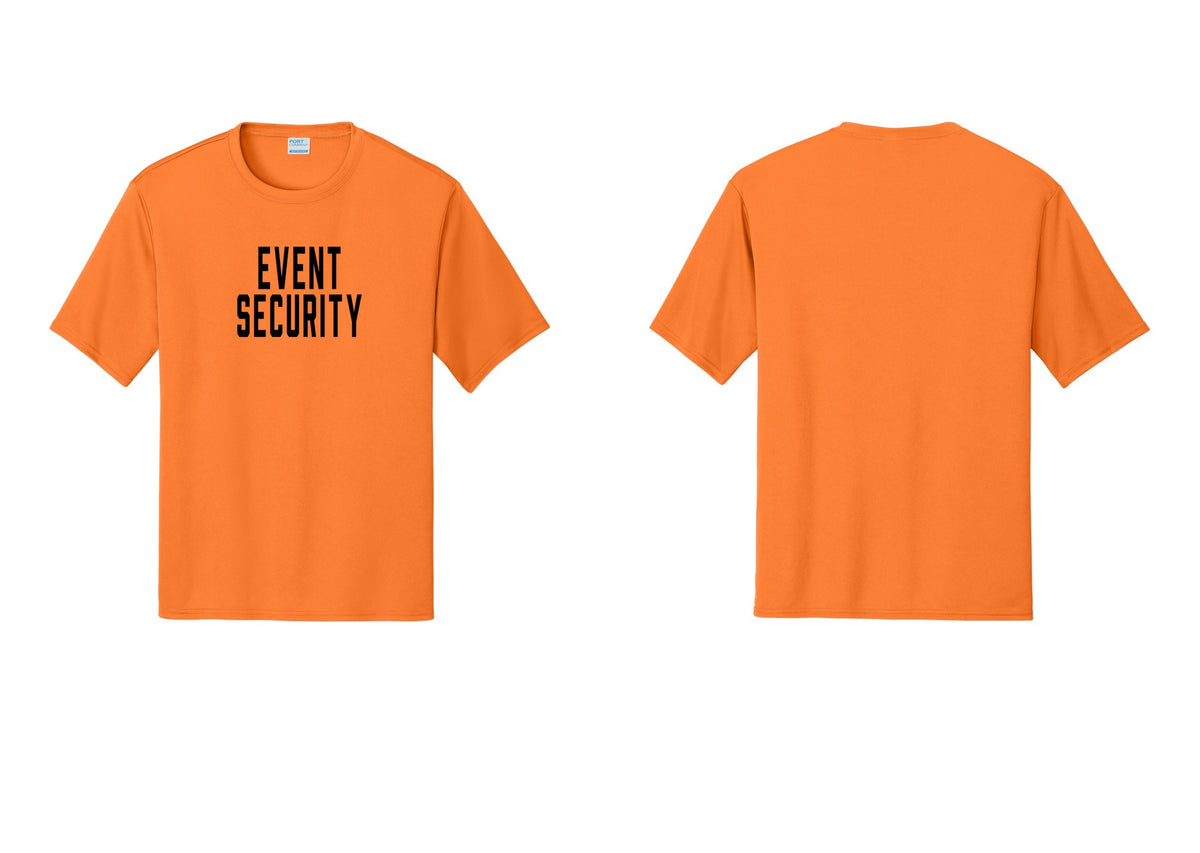 NYC Factory Event Security Performance T-Shirt (Classic) - Front Only - Neon Orange