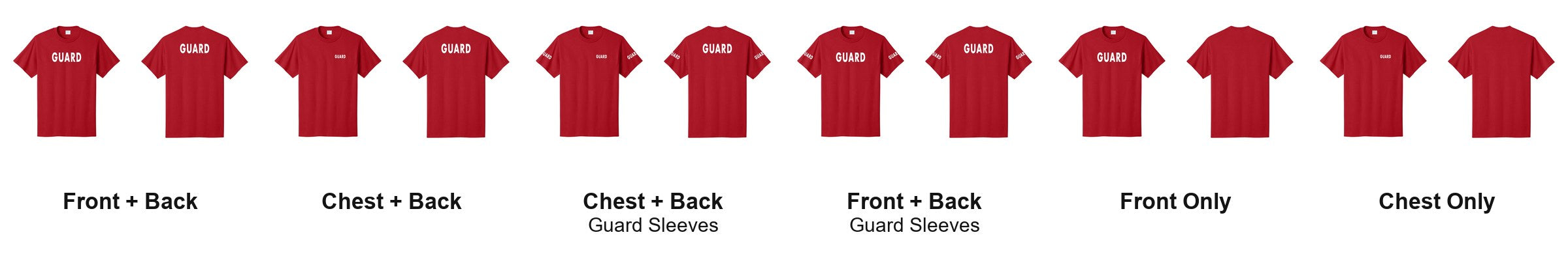 GUARD t-shirt print layouts