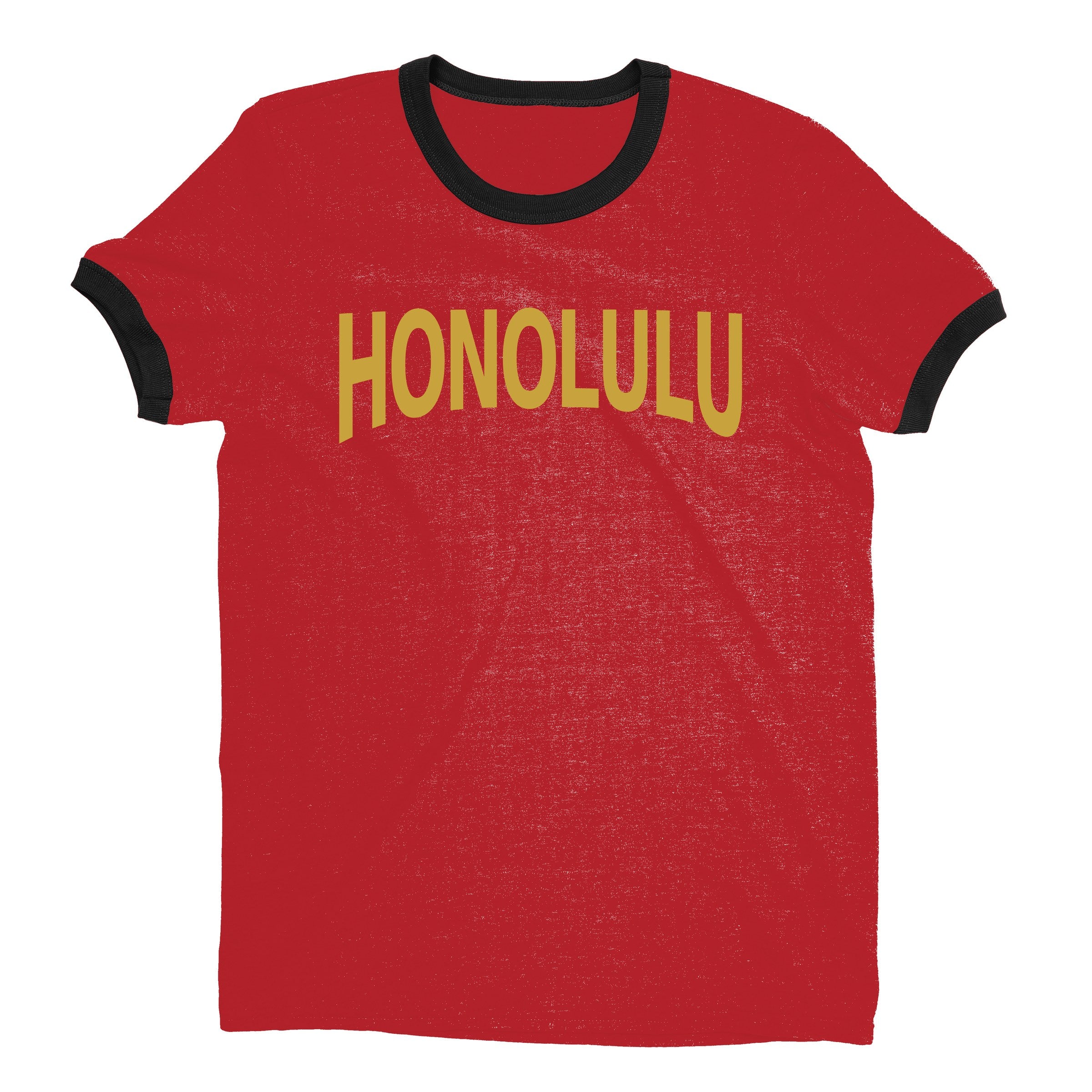 Honolulu Ringer Tee — Red