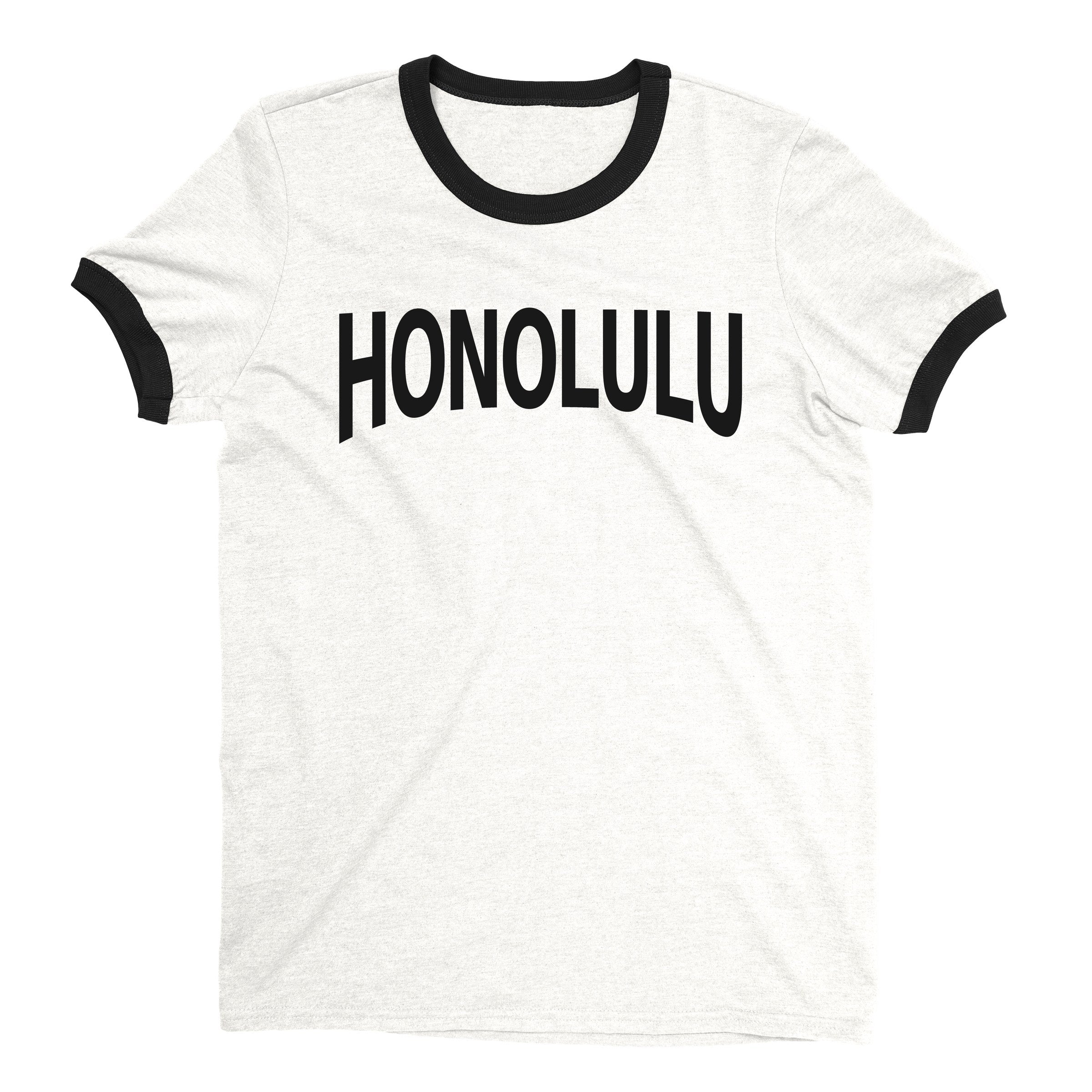 Honolulu Ringer Tee — White