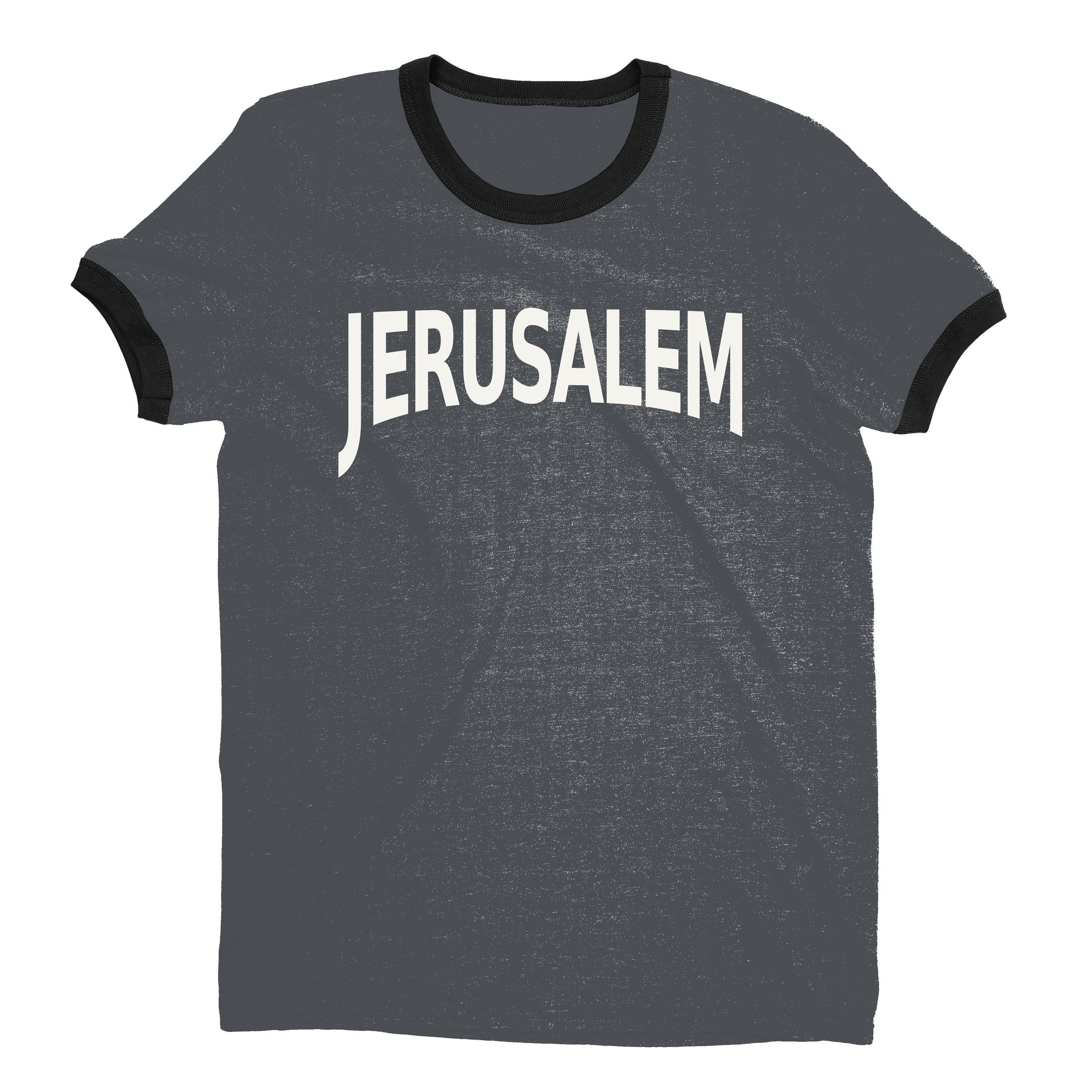 Jerusalem Ringer Tee — Dark Heather