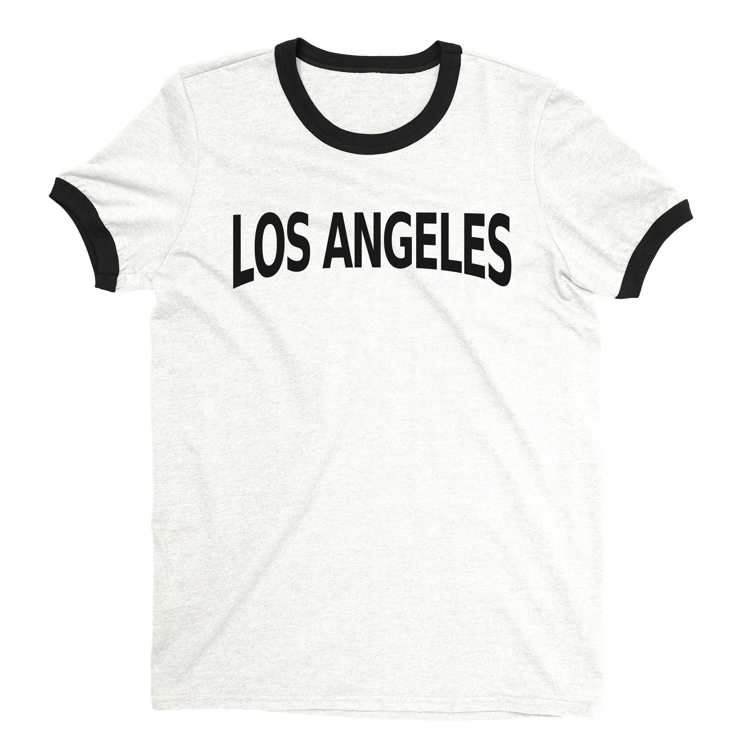 Los Angeles Ringer Tee — White