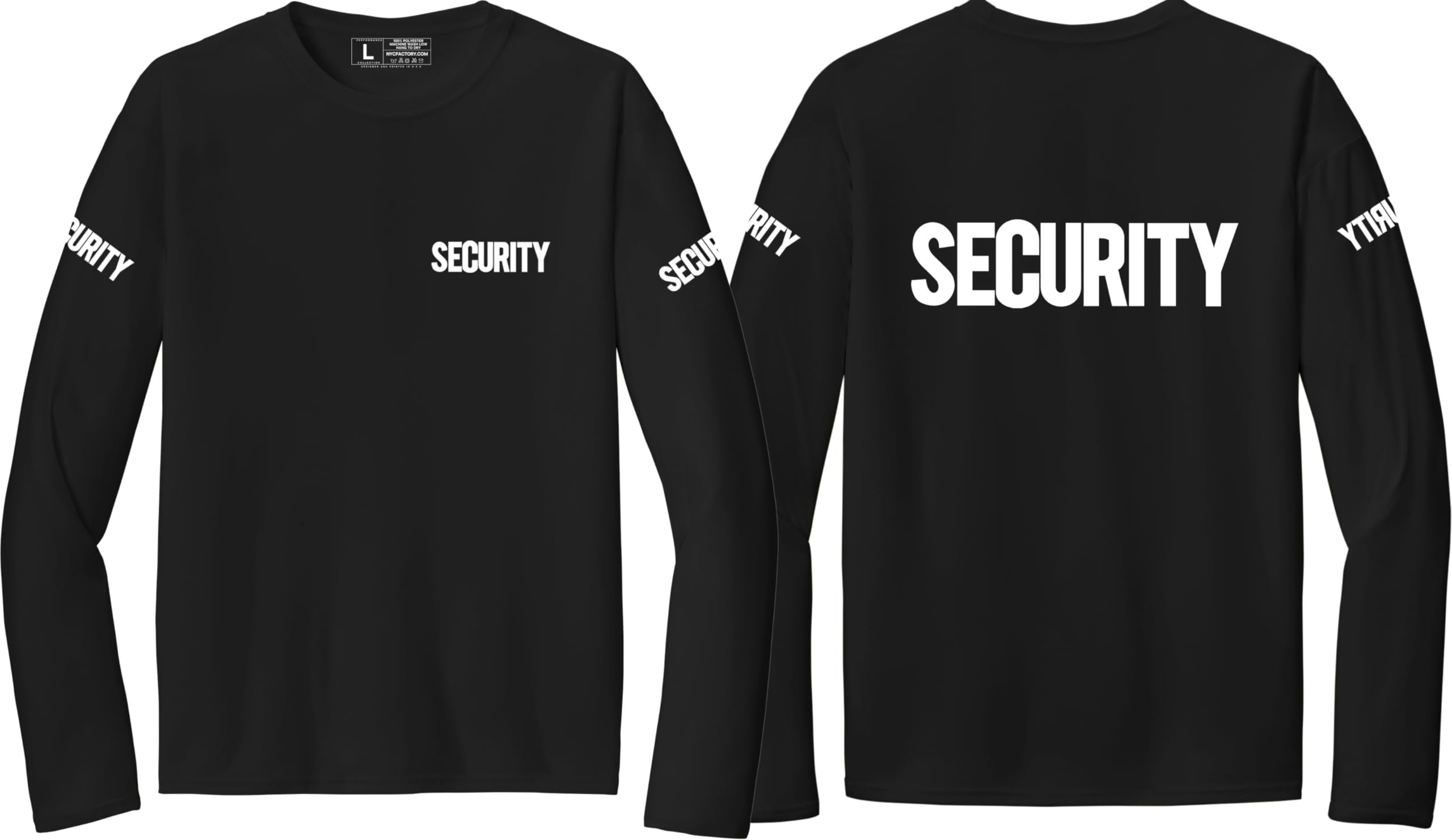 Men's Moisture-Wicking Security Long Sleeve T-Shirt Performance Tee