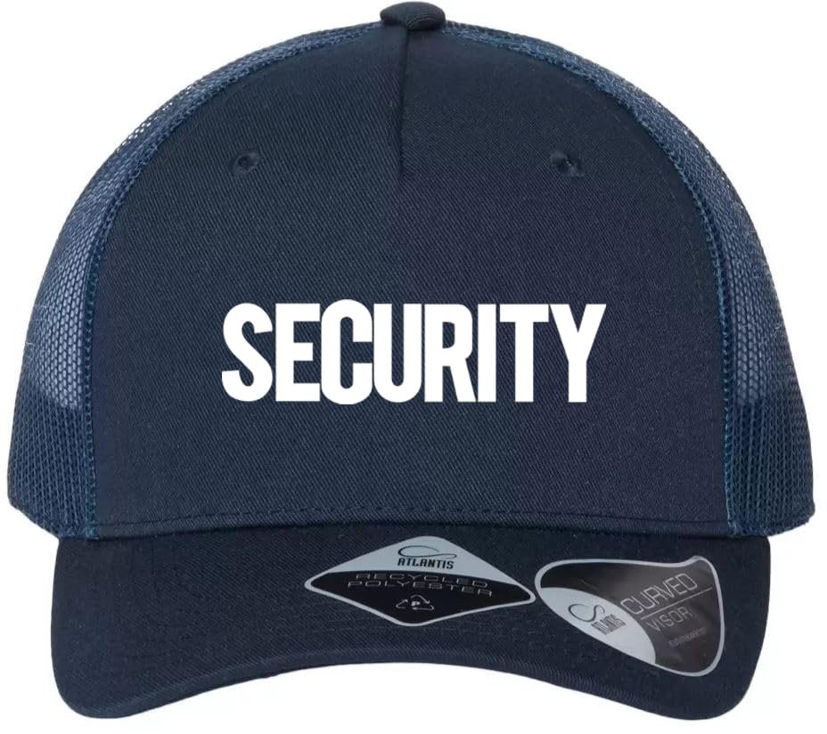 NYC FACTORY Security Baseball Caps Mesh Staff Trucker Hats Coaching Uniform