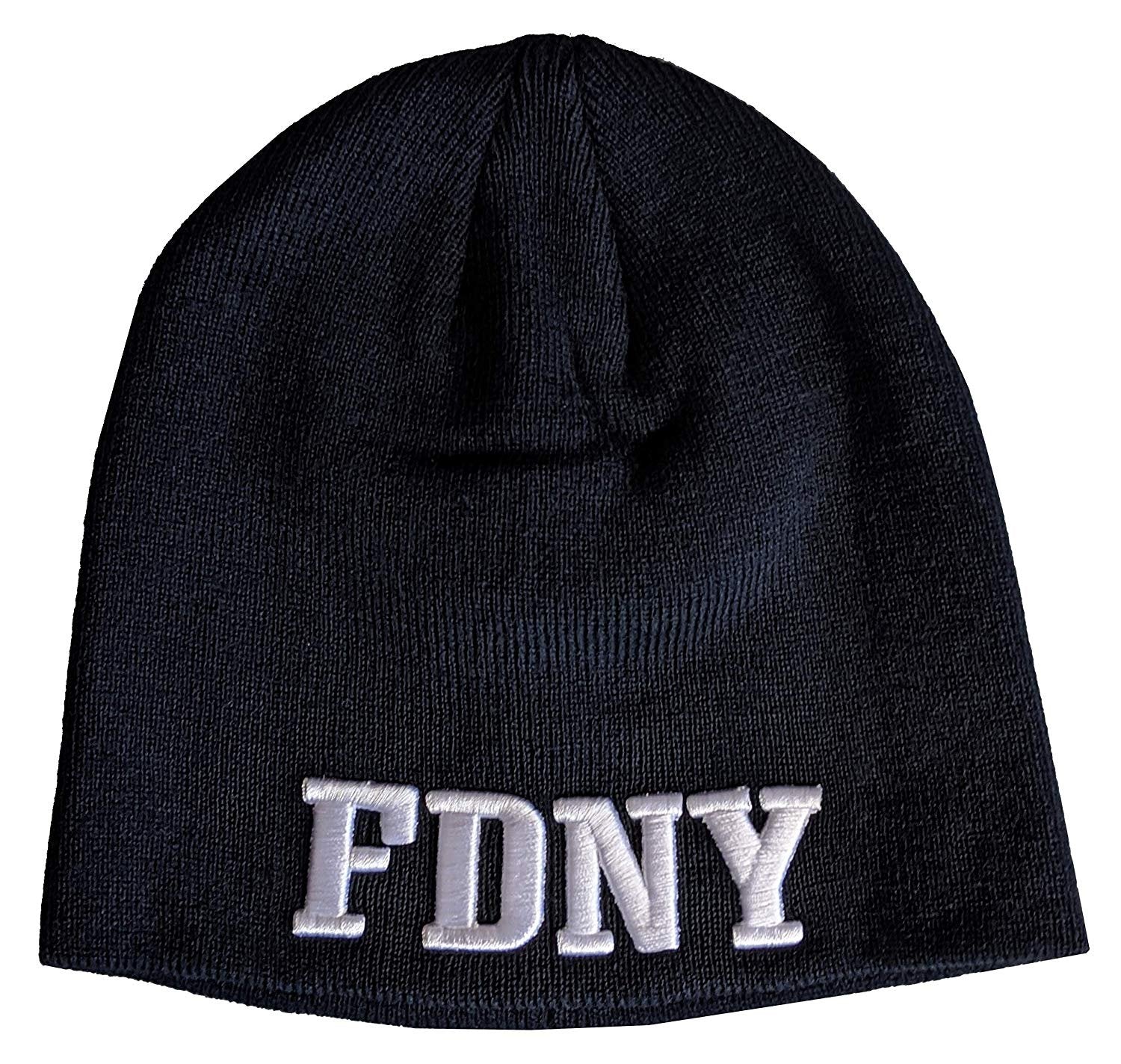 FDNY No Fold Winter Hat Beanie Skull Cap Officially Licensed Navy Blue