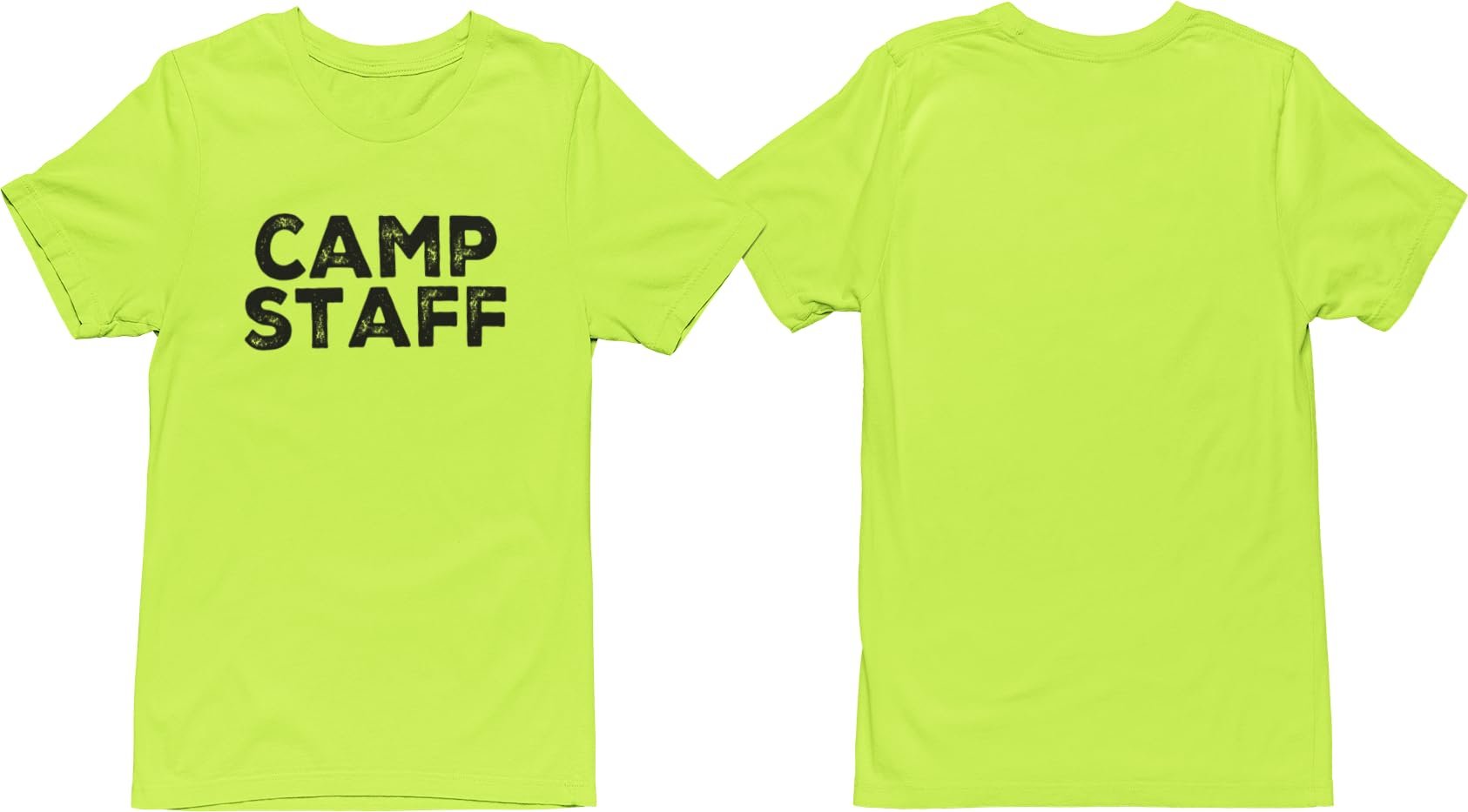 CAMP Staff T-Shirt Summer Counselor Rustic Design Cotton Tee (Front Print Only)