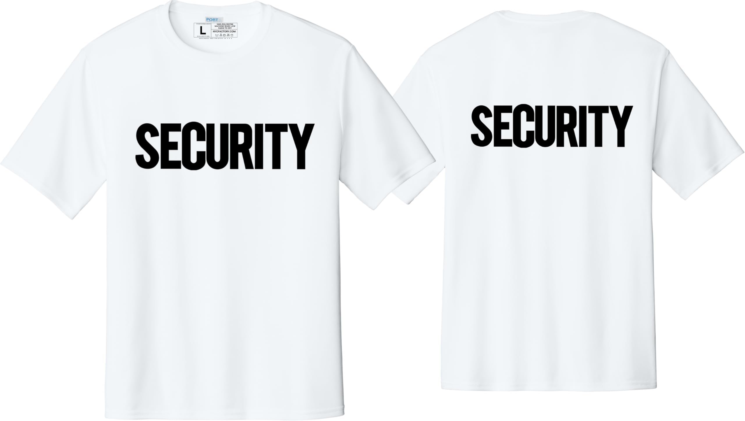 Men's Security T-Shirt Moisture-Wicking Performance Tee Summer Work Shirt