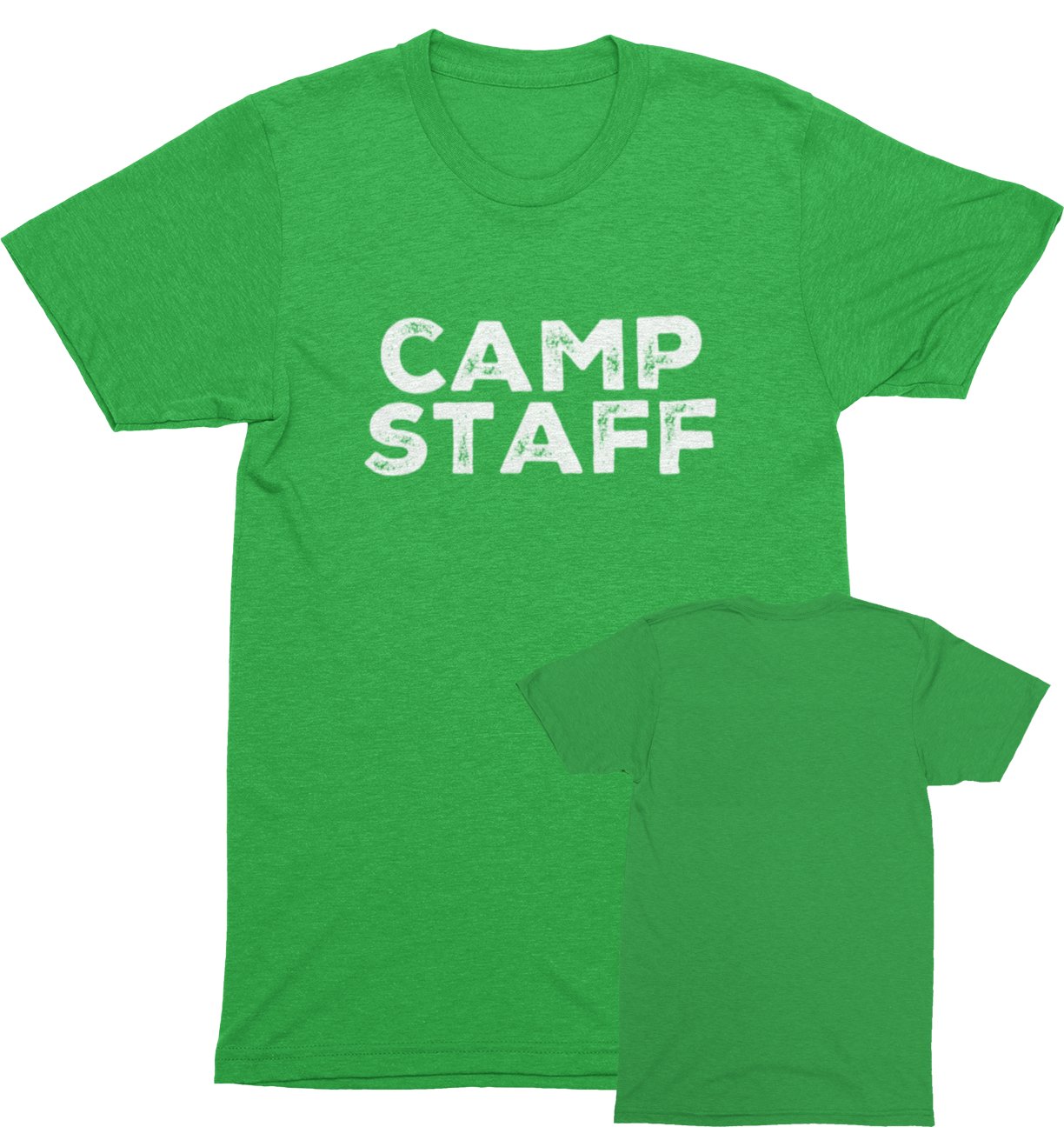CAMP Staff T-Shirt Summer Counselor Rustic Design Cotton Tee (Front Print Only)