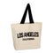 Los Angeles - Beach Bag Vintage Style Retro City Cotton Canvas Tote Bags
