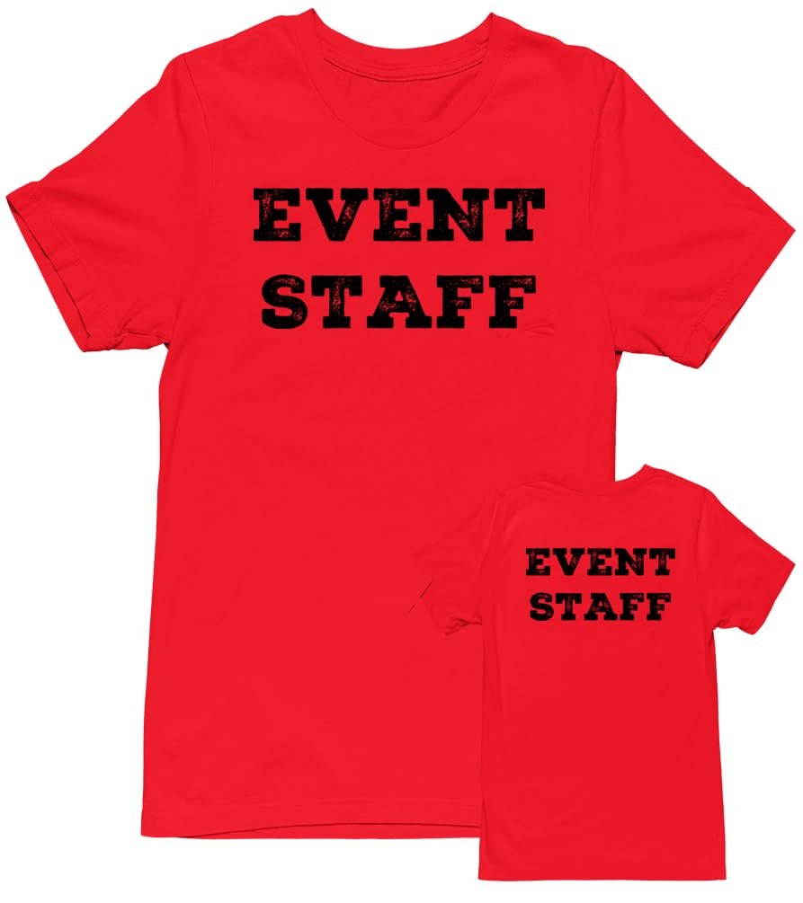 Professional Event T-Shirt - Rustic Design for Staff (Front & Back, NR-A) Soft Cotton Tees