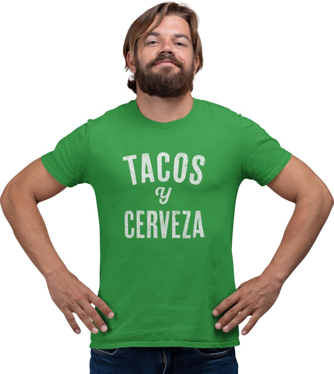 Men's Cinco De Mayo T-Shirt Taco Y Cerveza Party Beer Tees