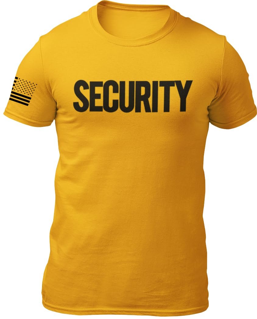 Men's Security T-Shirt (Front, Back & Sleeve Print Tee)