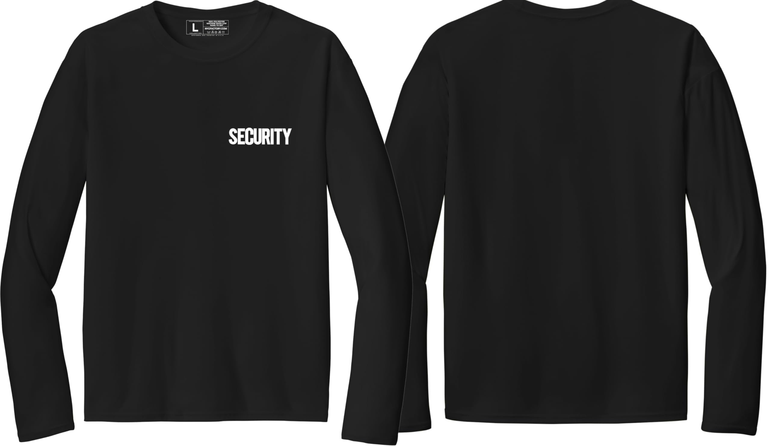 Men's Moisture-Wicking Security Long Sleeve T-Shirt Performance Tee