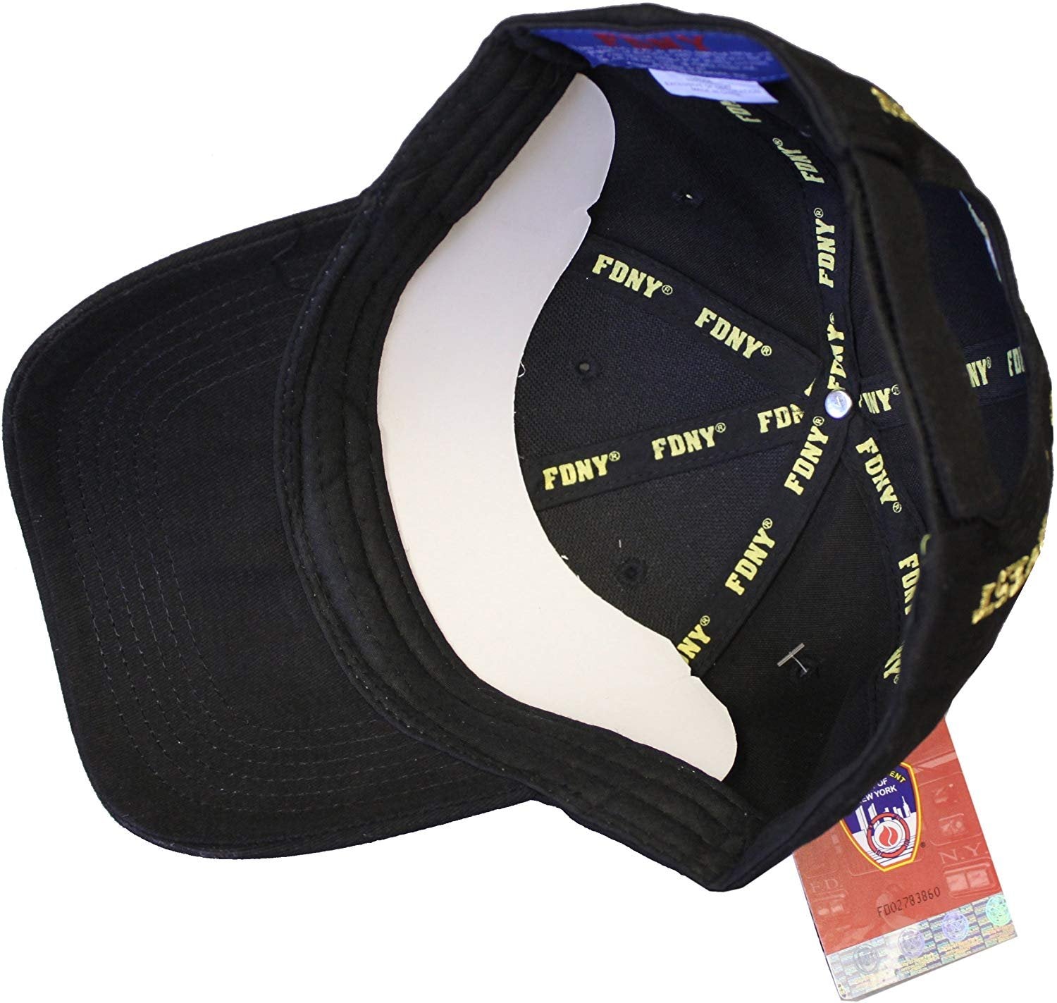 FDNY Baseball Hat Police Badge Fire Department Of New York City Black & Gold ...
