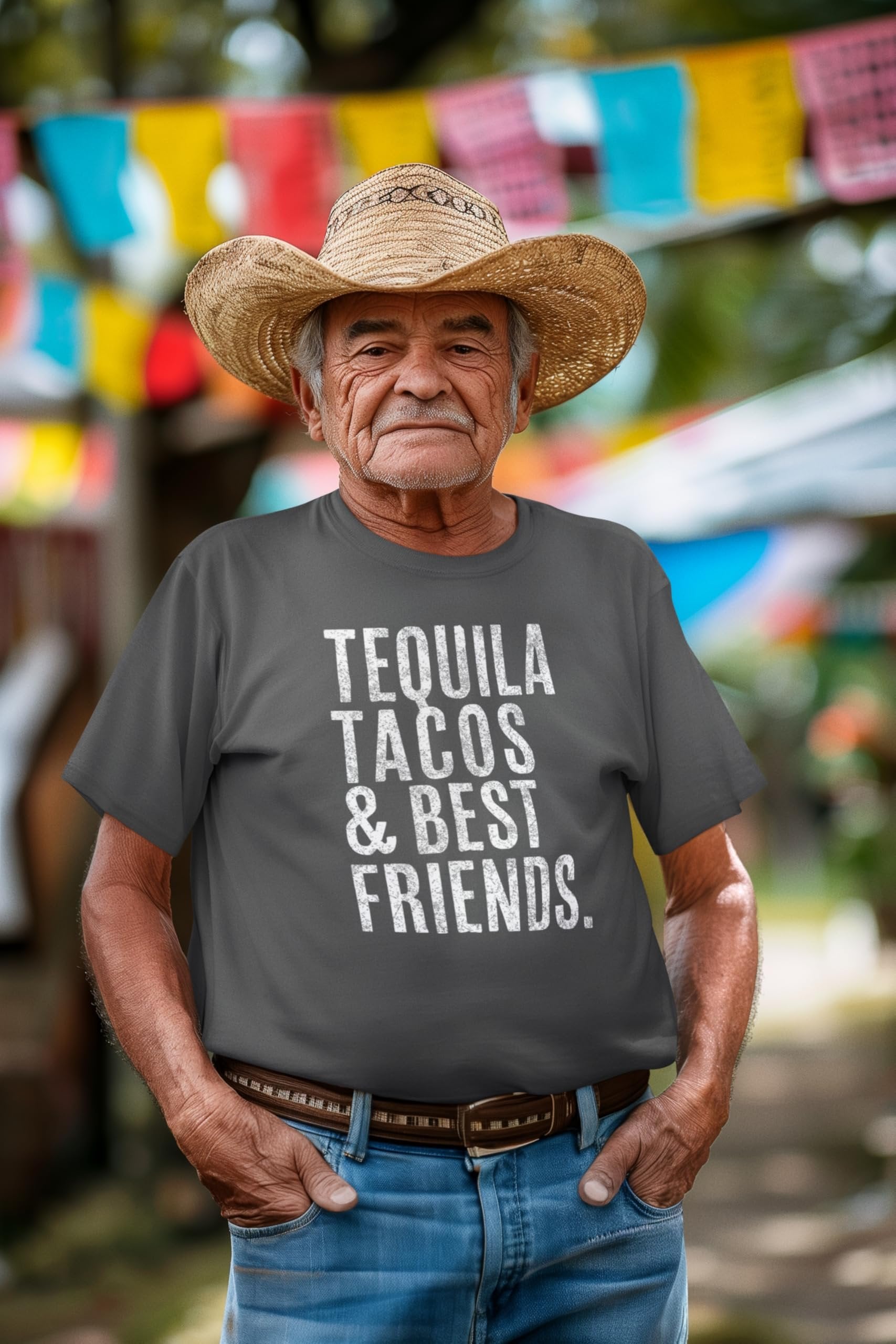 Men's Cinco De Mayo T-Shirt Taco Y Tequila Tee Short Sleeve