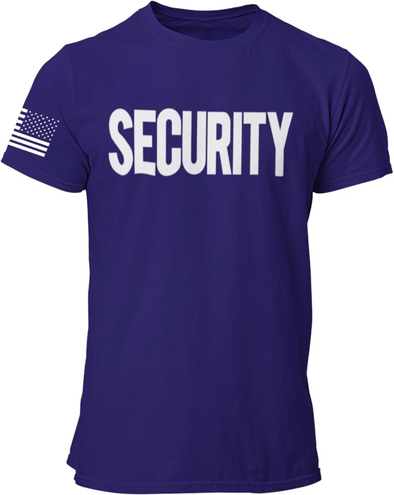 Men's Security T-Shirt (Front, Back & Sleeve Print Tee)