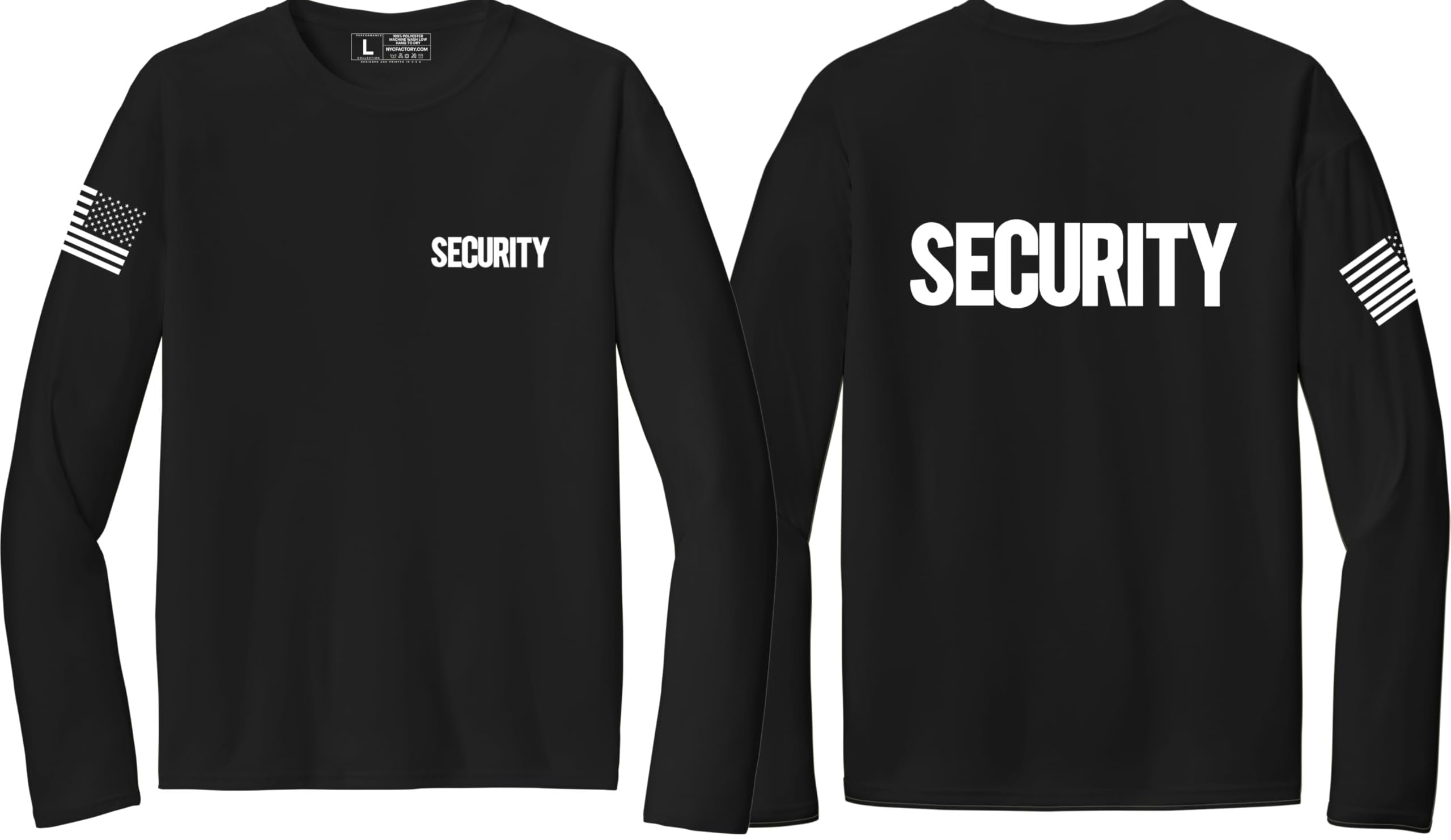 Men's Moisture-Wicking Security Long Sleeve T-Shirt Performance Tee