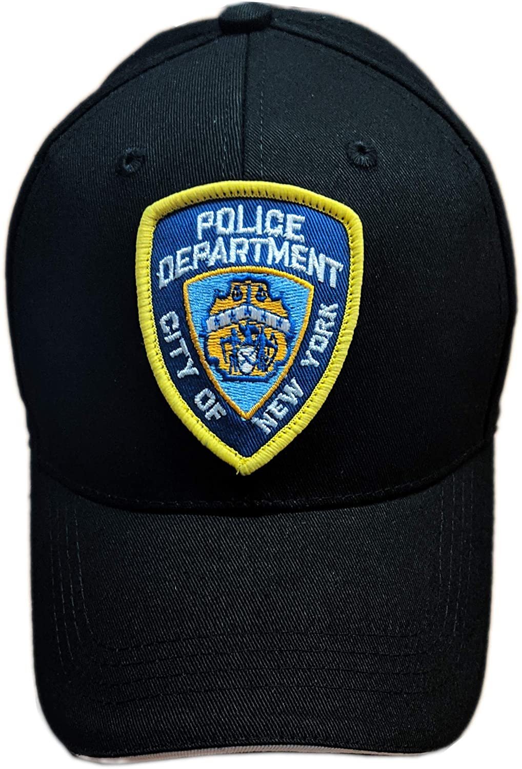 Men's NYPD Baseball Hats / All Styles / Officially Licensed Caps (Navy / Yellow Accents)