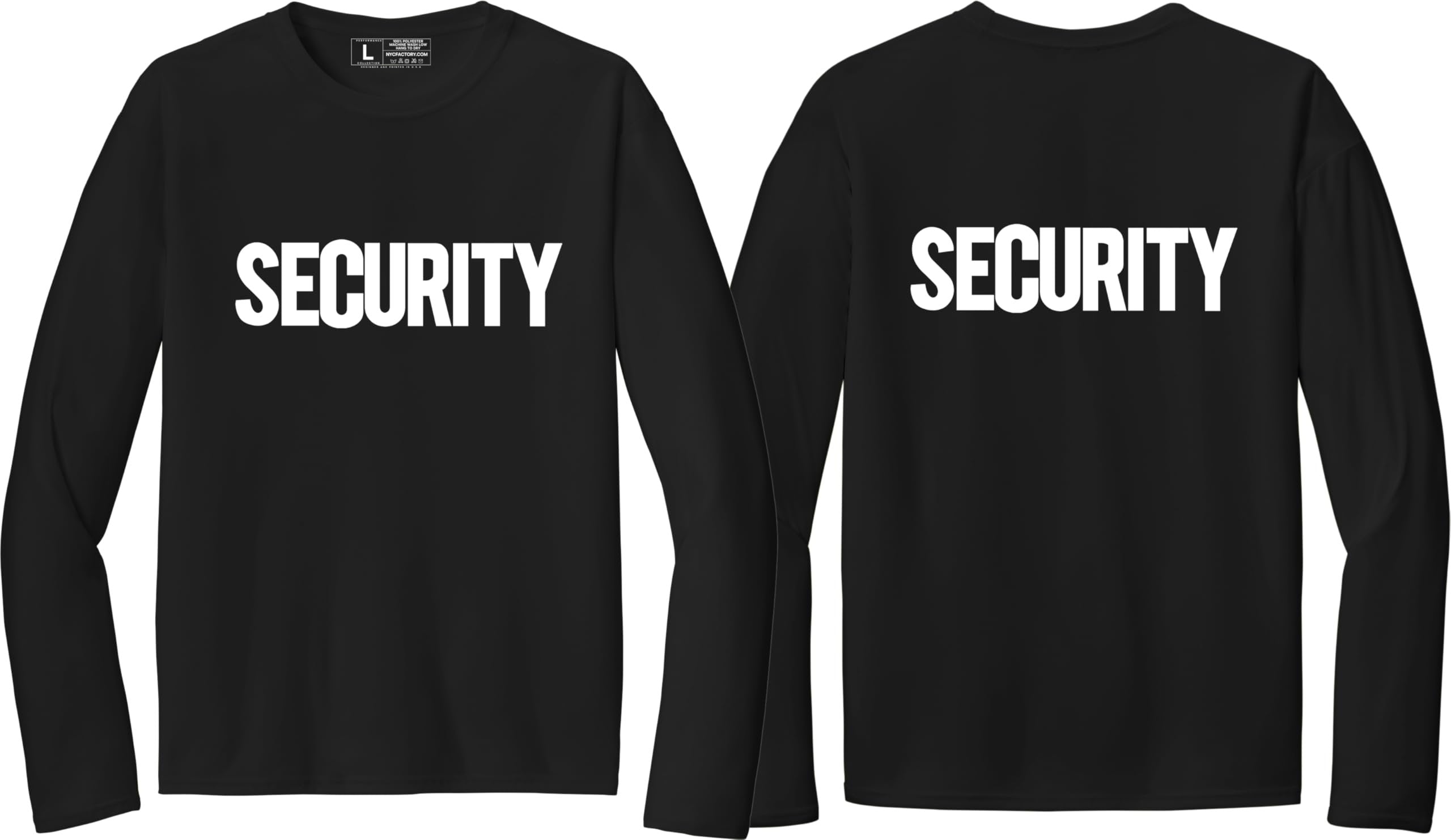 Men's Moisture-Wicking Security Long Sleeve T-Shirt Performance Tee
