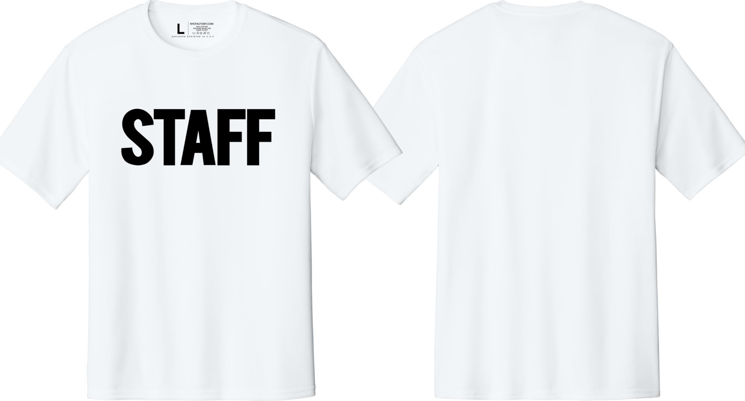 Men's Staff T-Shirt Soft Cotton Tees (Front Print)
