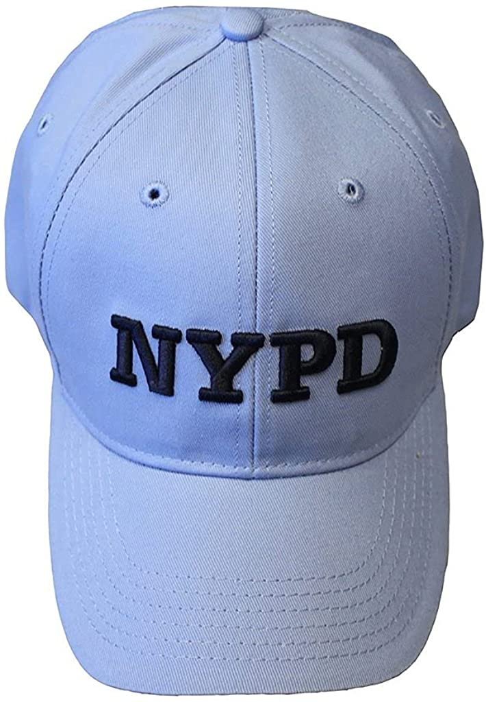 Men's NYPD Baseball Hats / All Styles / Officially Licensed Caps (Black & White, Distressed)