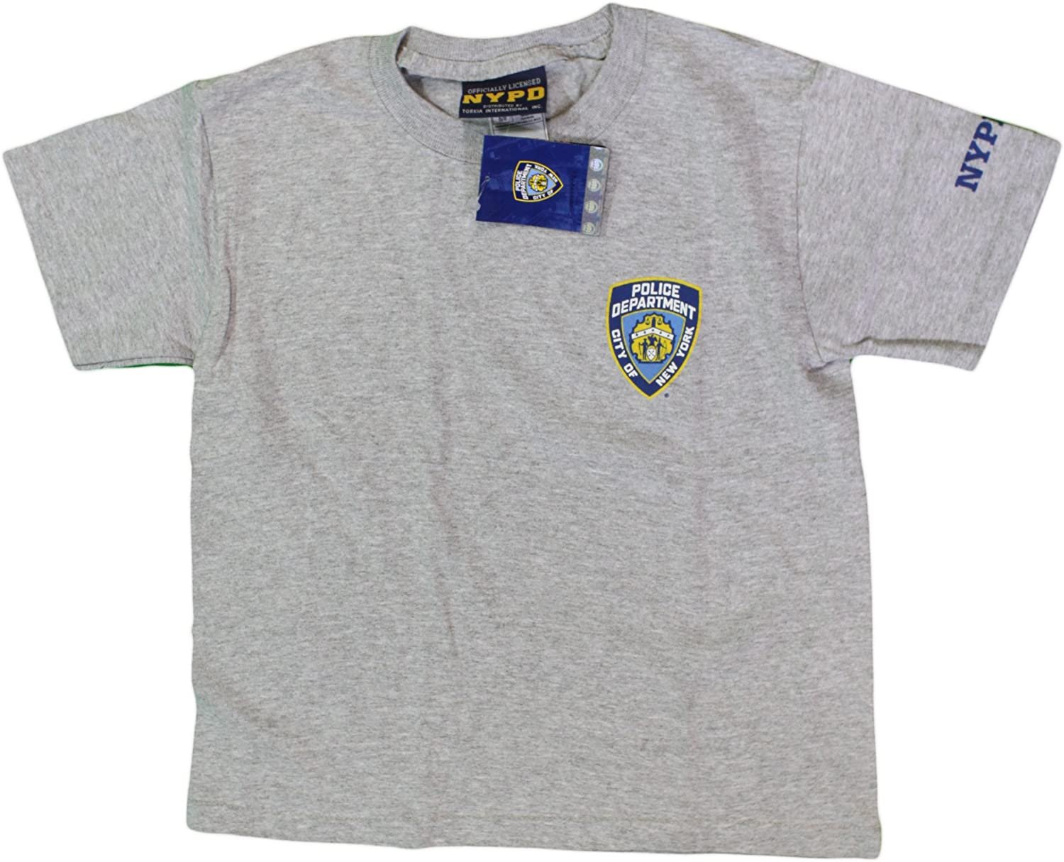 NYPD Kids T-Shirt New York Finest Youth Gray Tee Official Product