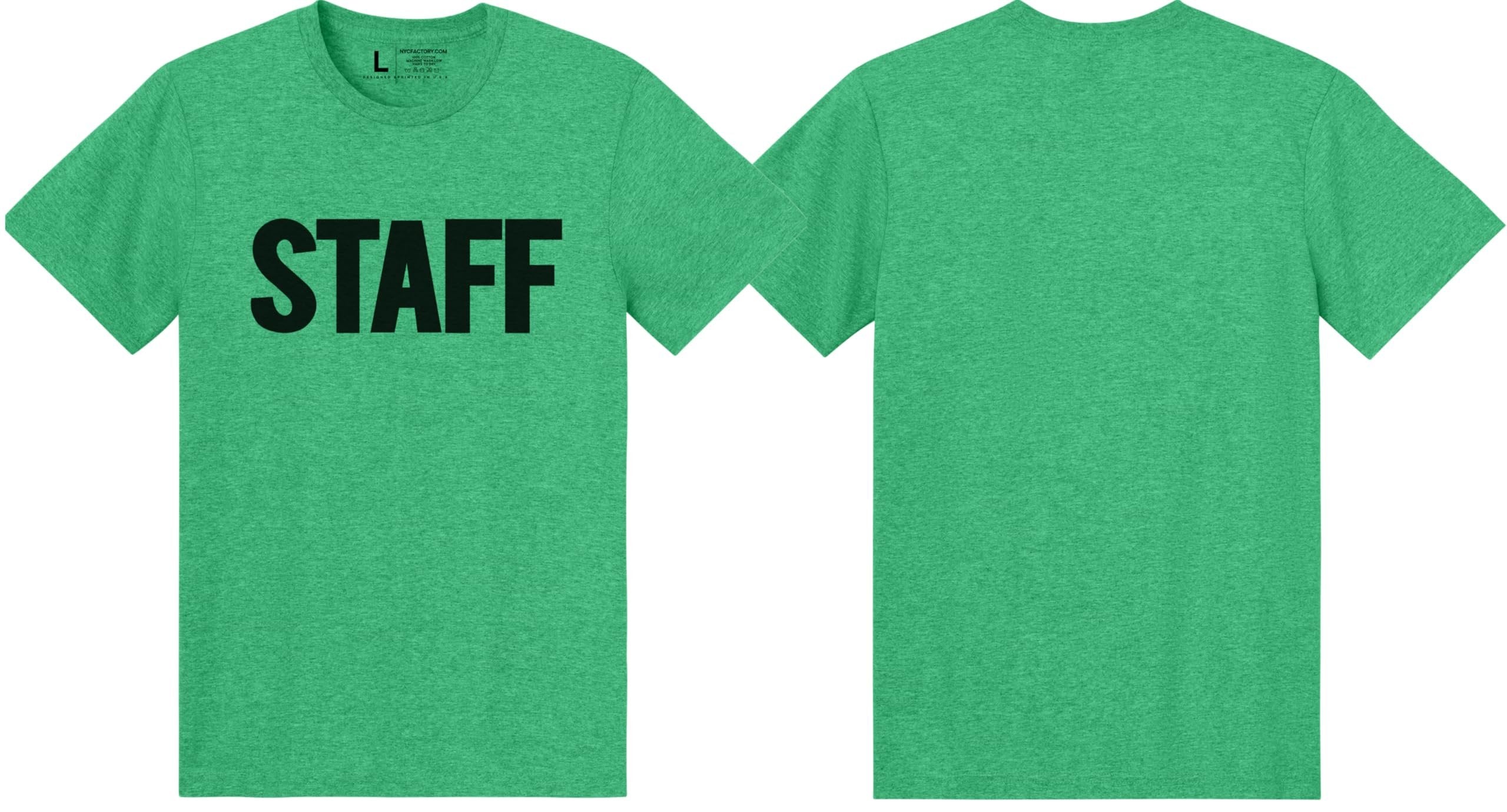 Men's Staff T-Shirt Soft Cotton Tees (Front Print)