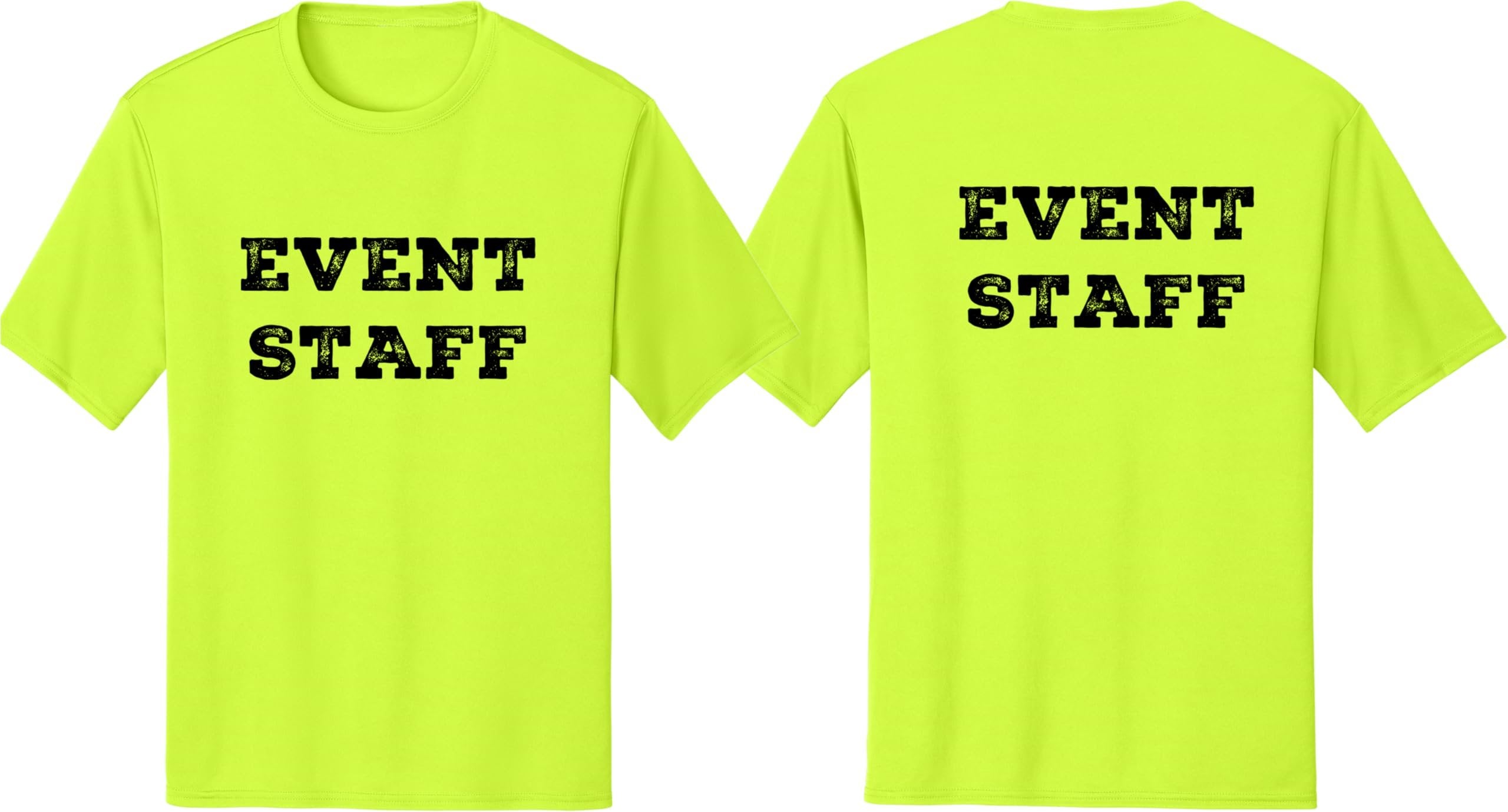 Professional Event T-Shirt - Rustic Design for Staff (Front & Back, NR-A) Soft Cotton Tees