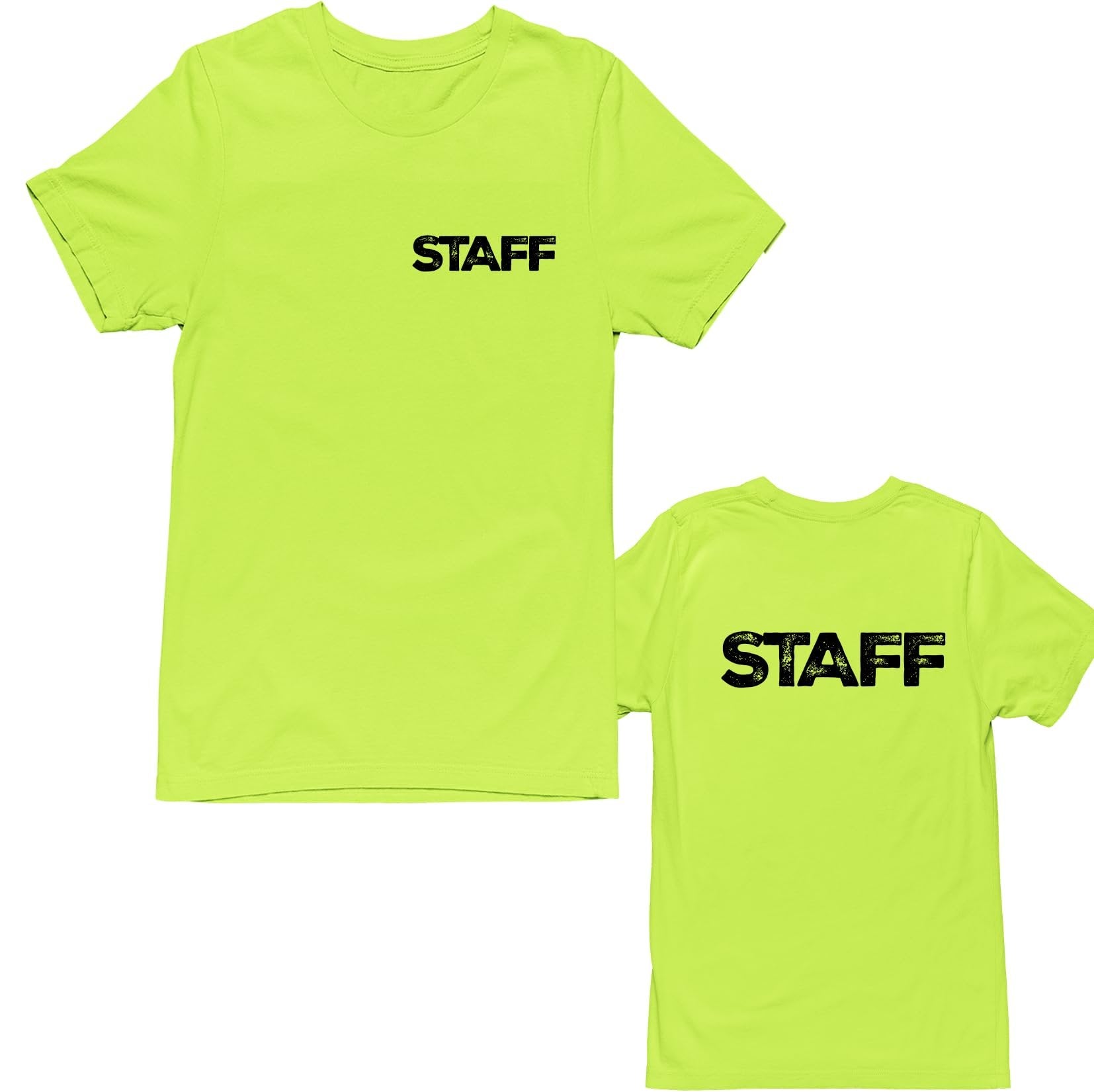 Professional Event T-Shirt - Rustic Design for Staff (NR-B, Chest & Back) Soft Cotton Tees