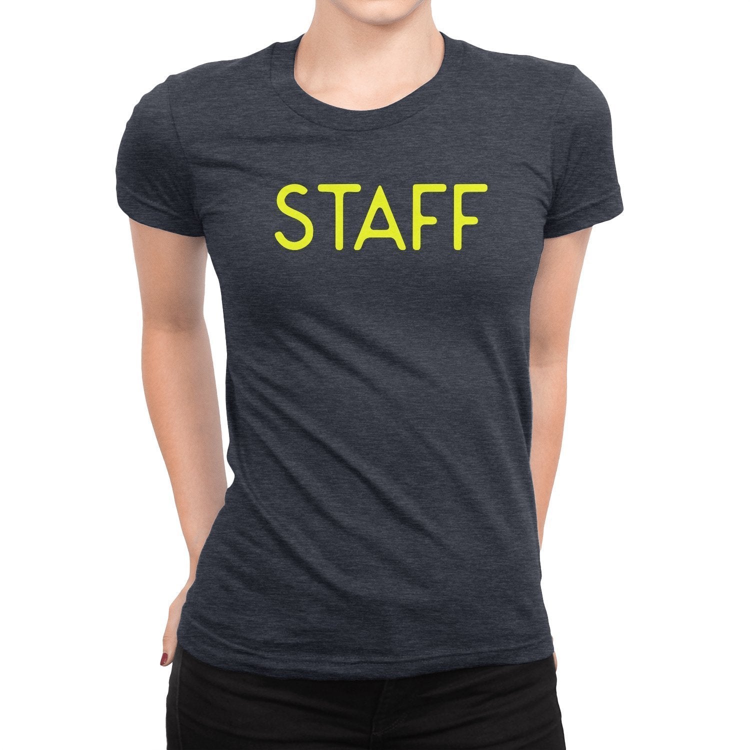 NYC FACTORY Staff T-Shirt Ladies Screen Printed Tee Front & Back Design Event Shirt