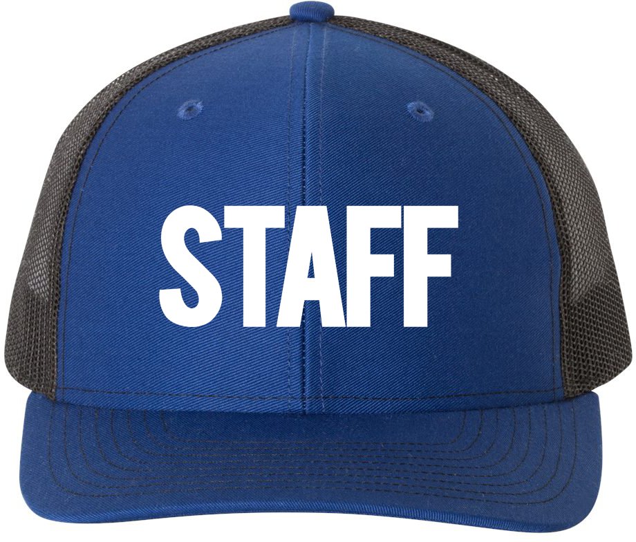 NYC FACTORY Security Baseball Caps Mesh Staff Trucker Hats Coaching Uniform