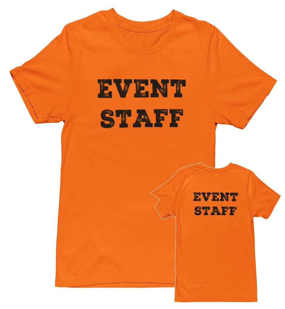 Professional Event T-Shirt - Rustic Design for Staff (Front & Back, NR-A) Soft Cotton Tees